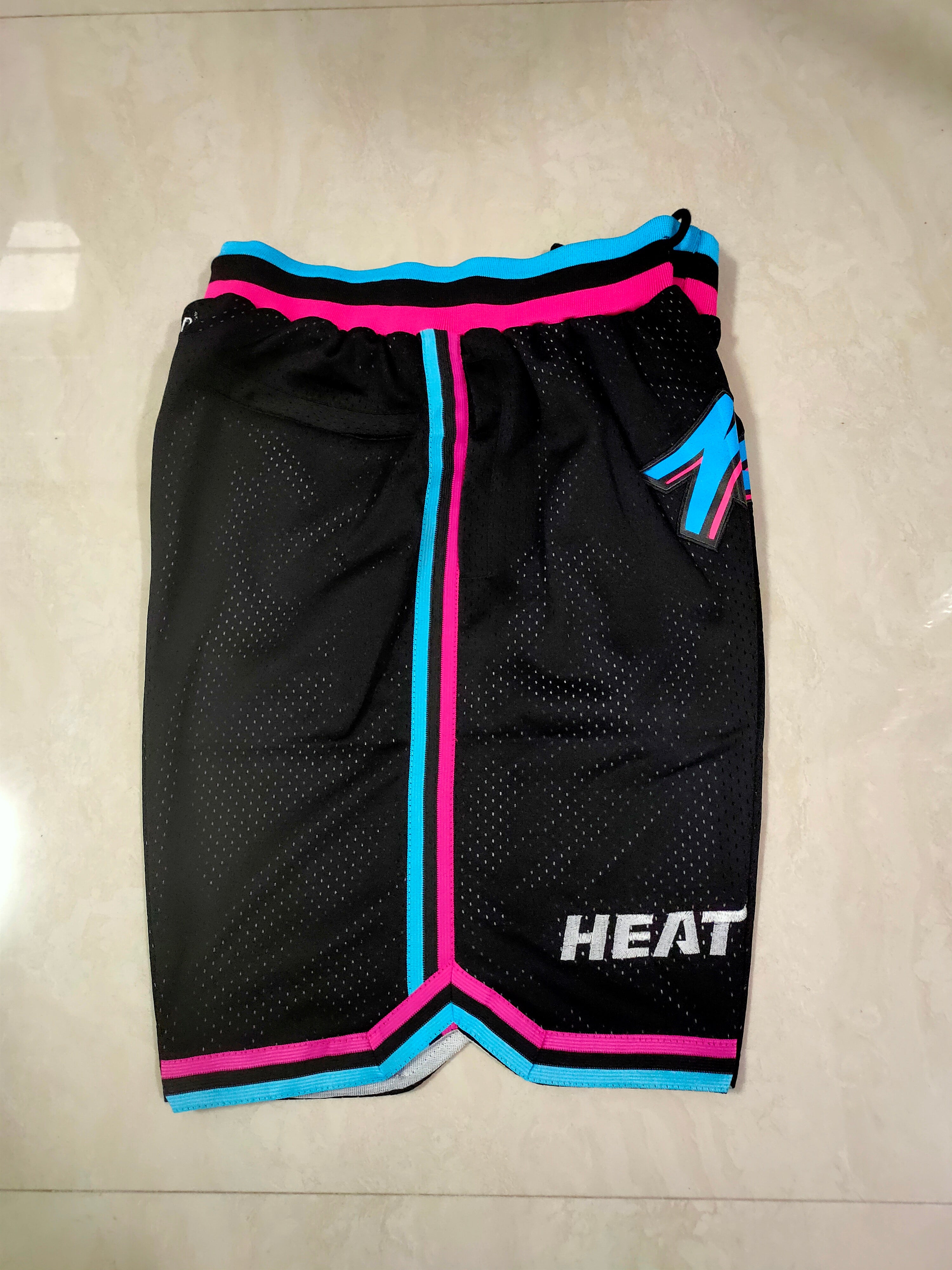 Miami Heat Black Juston Retro Pocket City Shorts