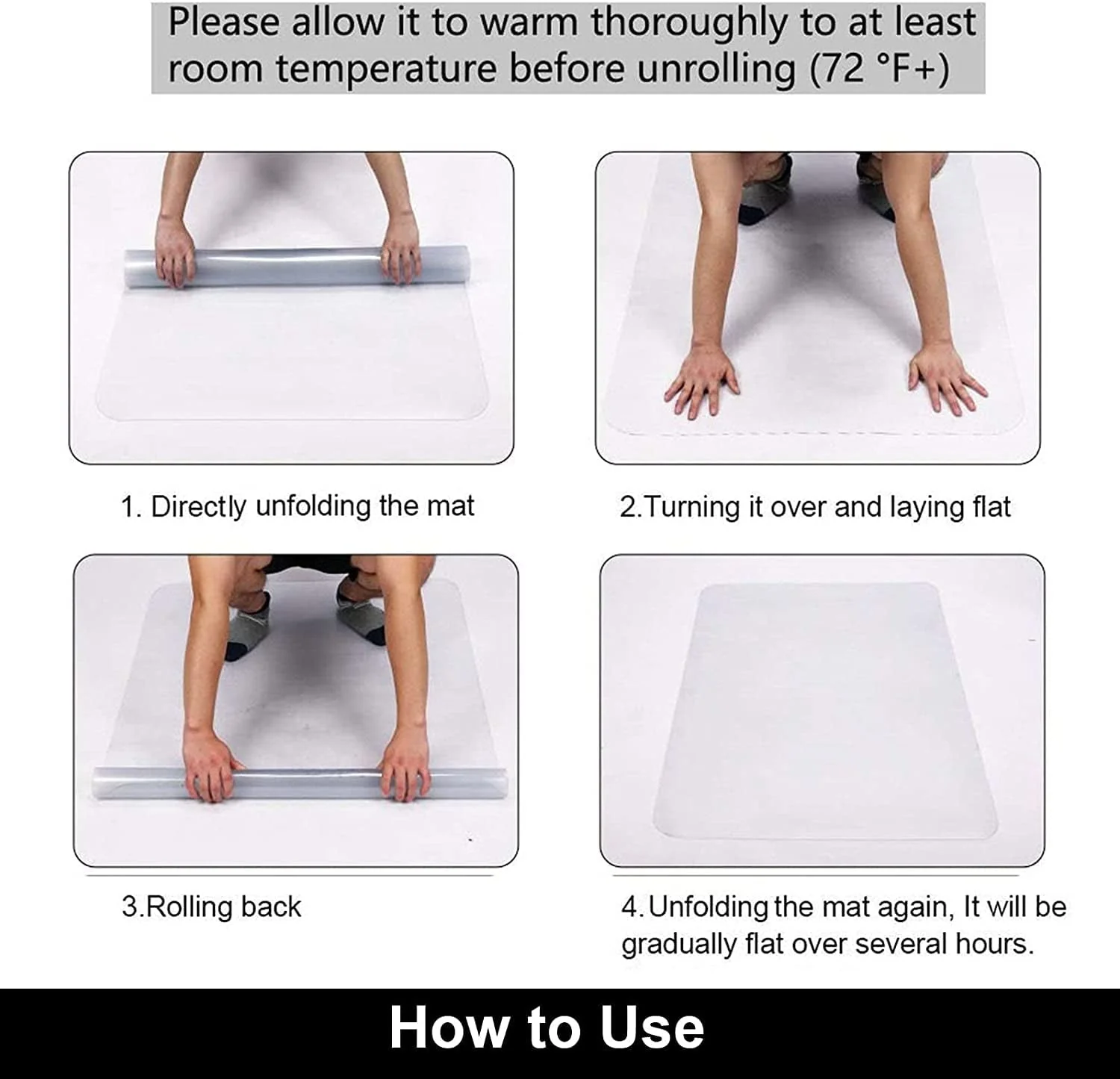 Kibhous Office Mat for Hardwood Floor, 36