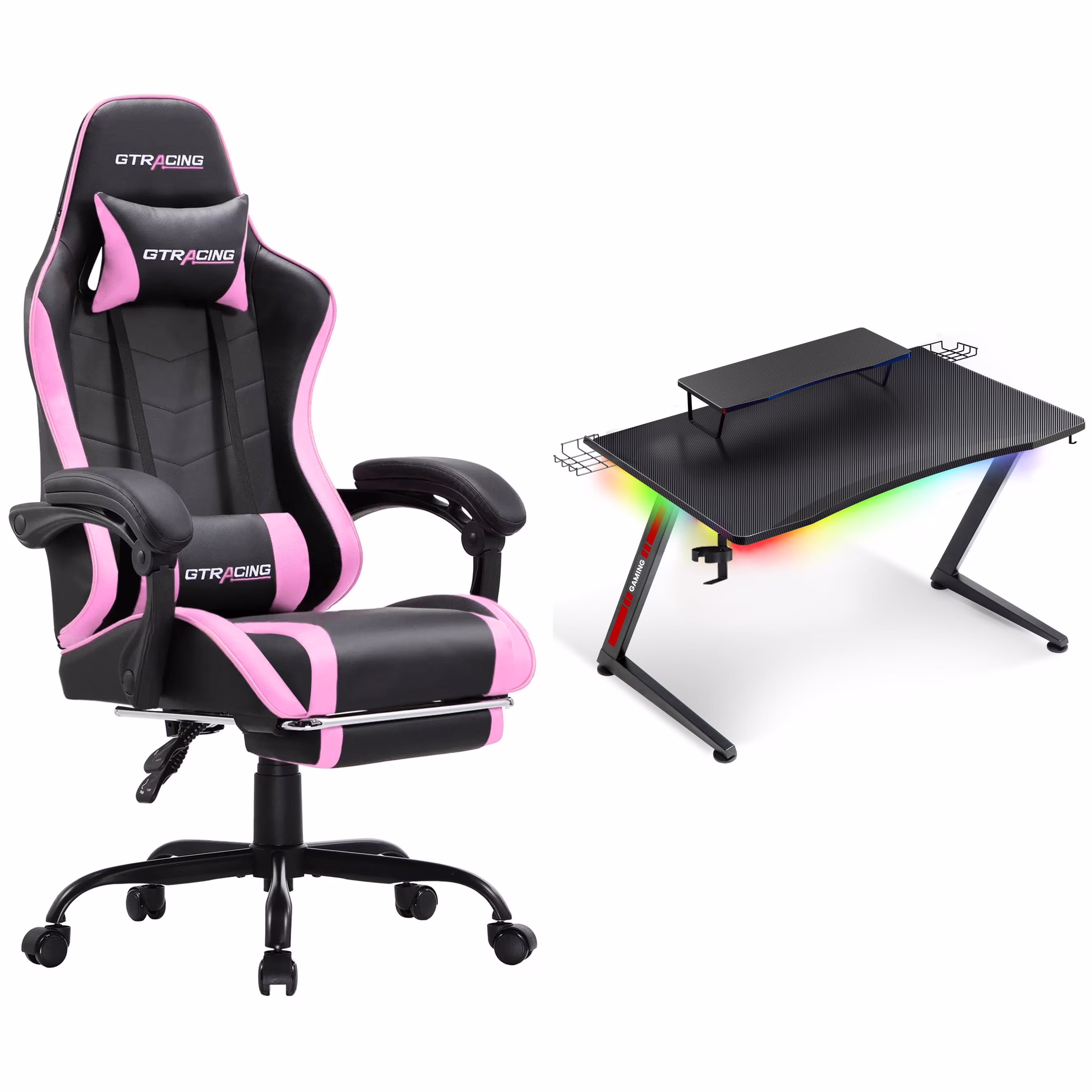 GTRACING Gaming Chair and Desk Bundle