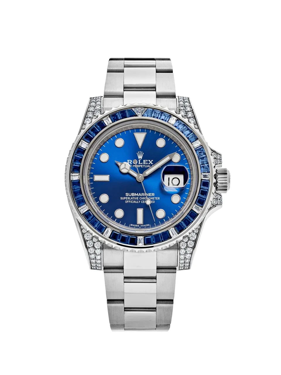 【Super Clone】Rolex Submariner Date 116659SABR 18K White Gold Diamonds Sapphires UNWORN