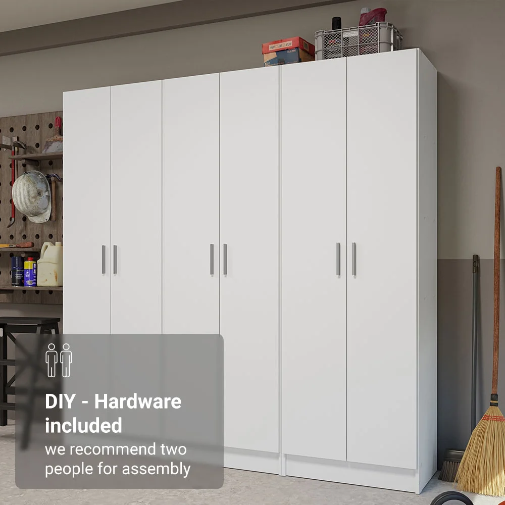 Madesa Garage Set 3 Pantry Storage Cabinet with 15 Utility Shelves 71