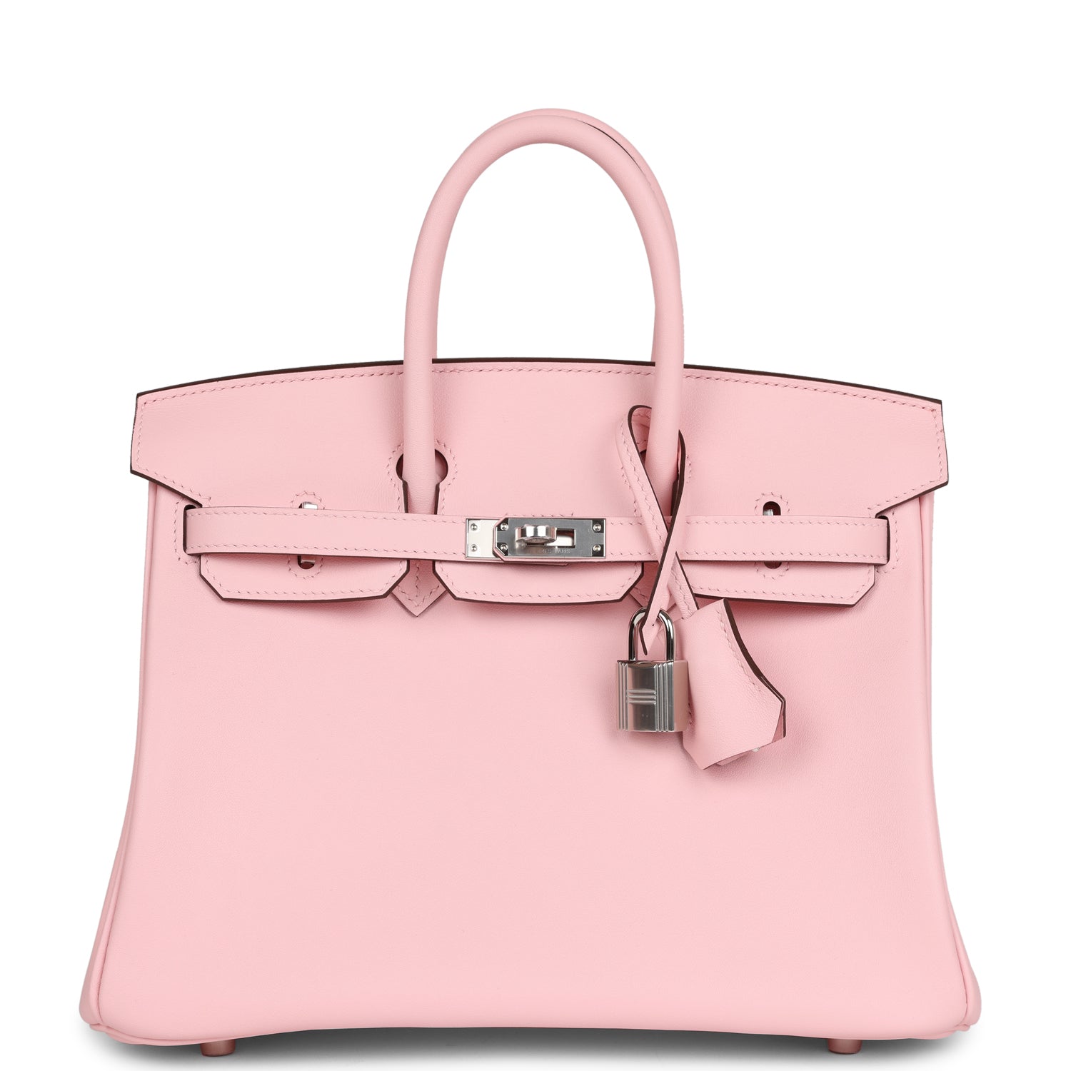 Birkin 25 Rose Sakura Swift Palladium Hardware