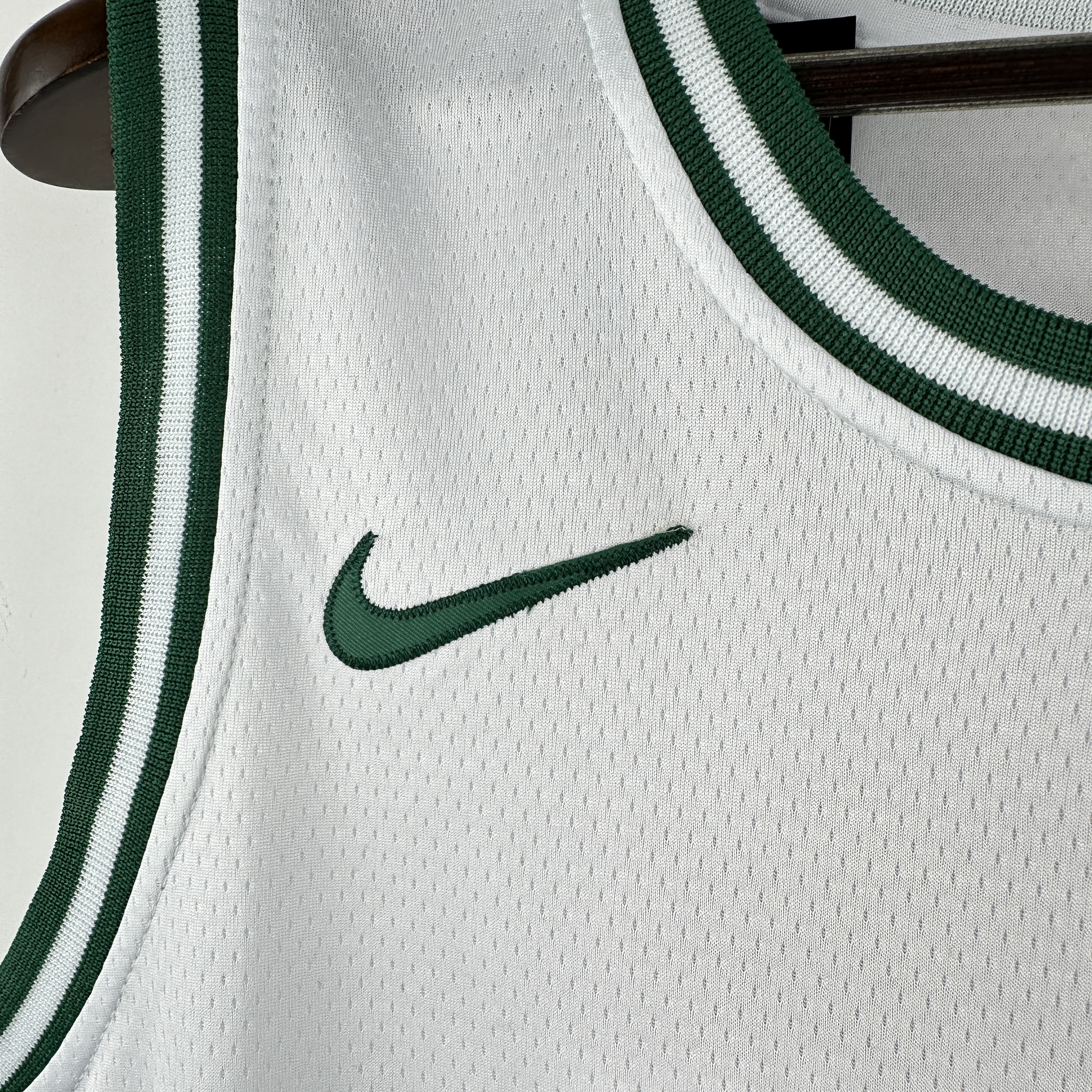 Embroidered Celtics White No. 0 Tatum