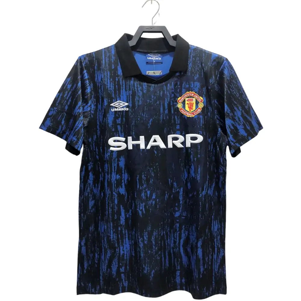 1993 Manchester United black and blue retro jersey