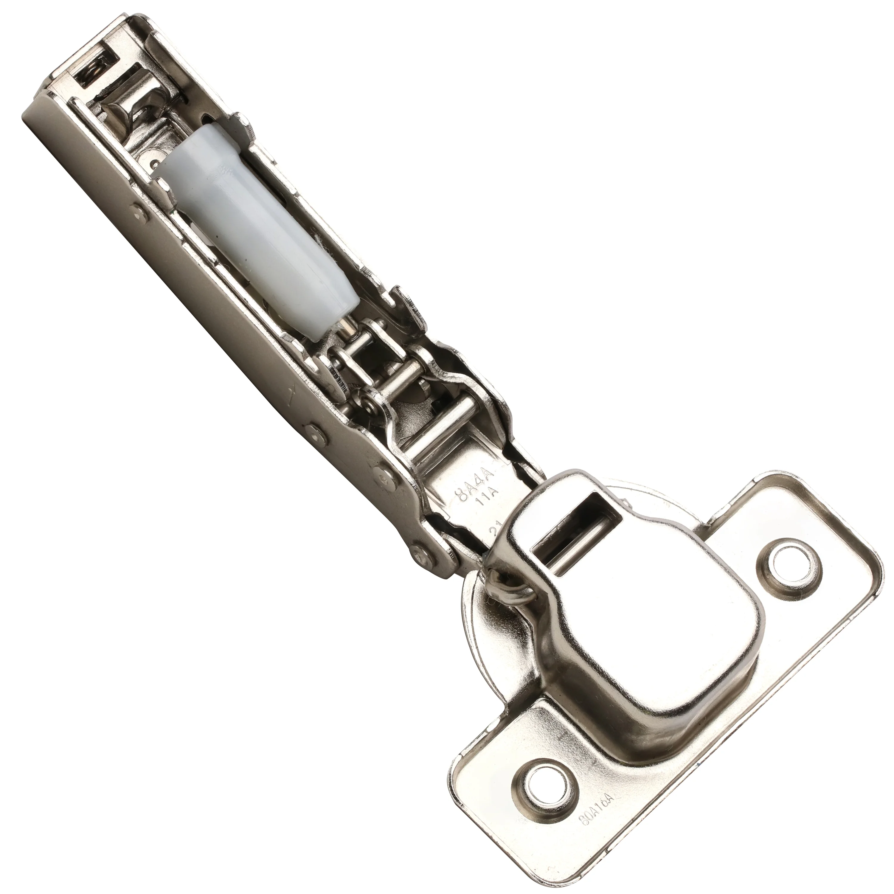DTC 100-Pack Pivot Pro C-80 Series Clip-On 110 Degree Opening Angle, Screw-On Mounting, 45mm Screw Hole Distance , Full Overlay Soft Closing Hinge, Nickel Plated Finish