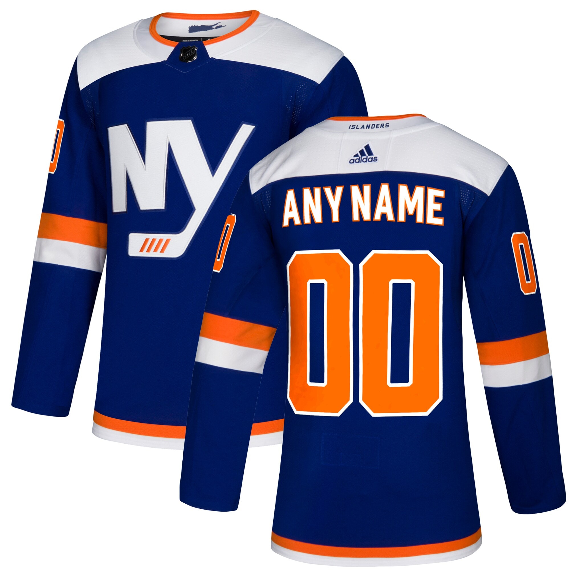 New York Islanders  Alternate  Custom Jersey – Blue