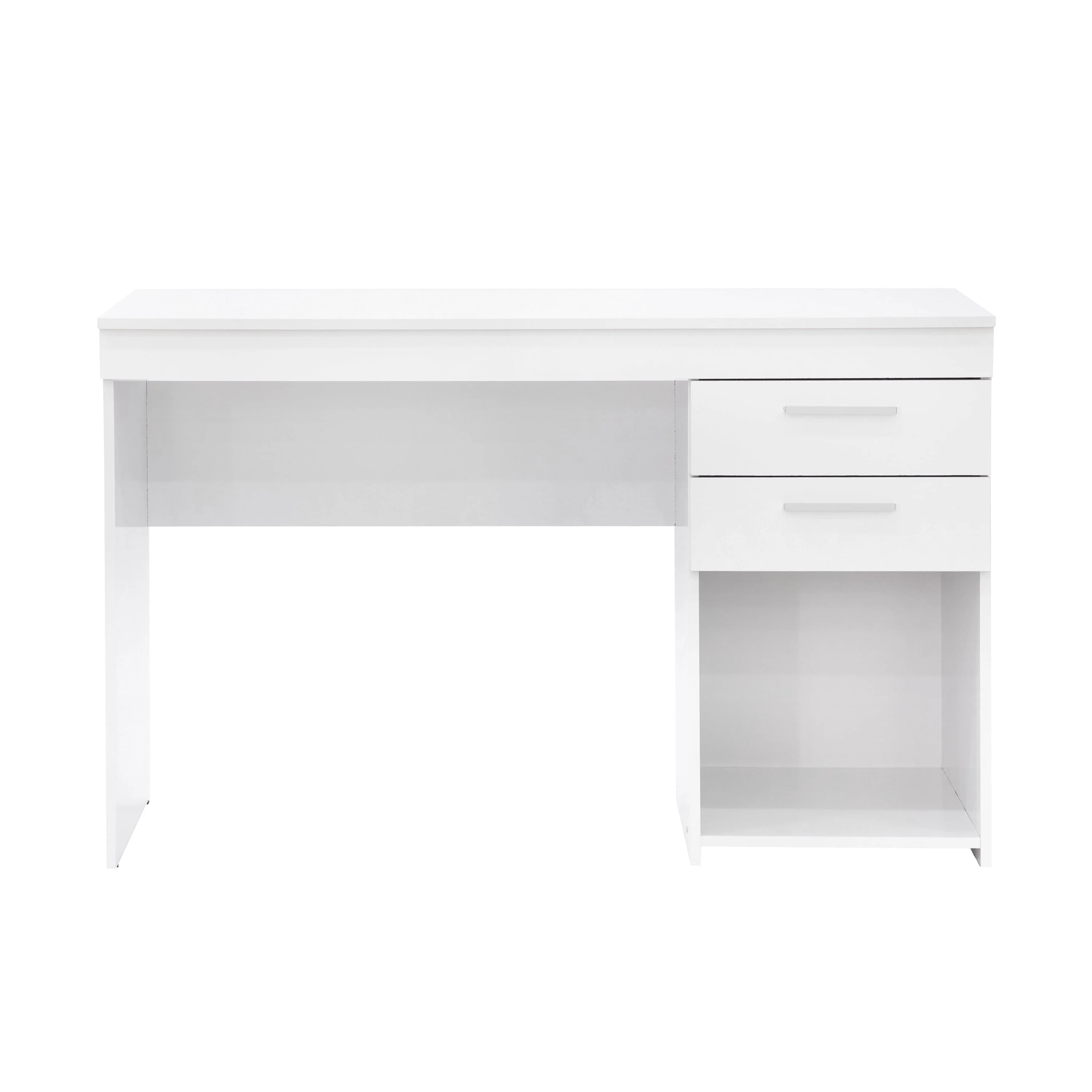 Techni Mobili White Computer Desk for Home Office or Bedroom, with Drawers Ideal for Small Spaces