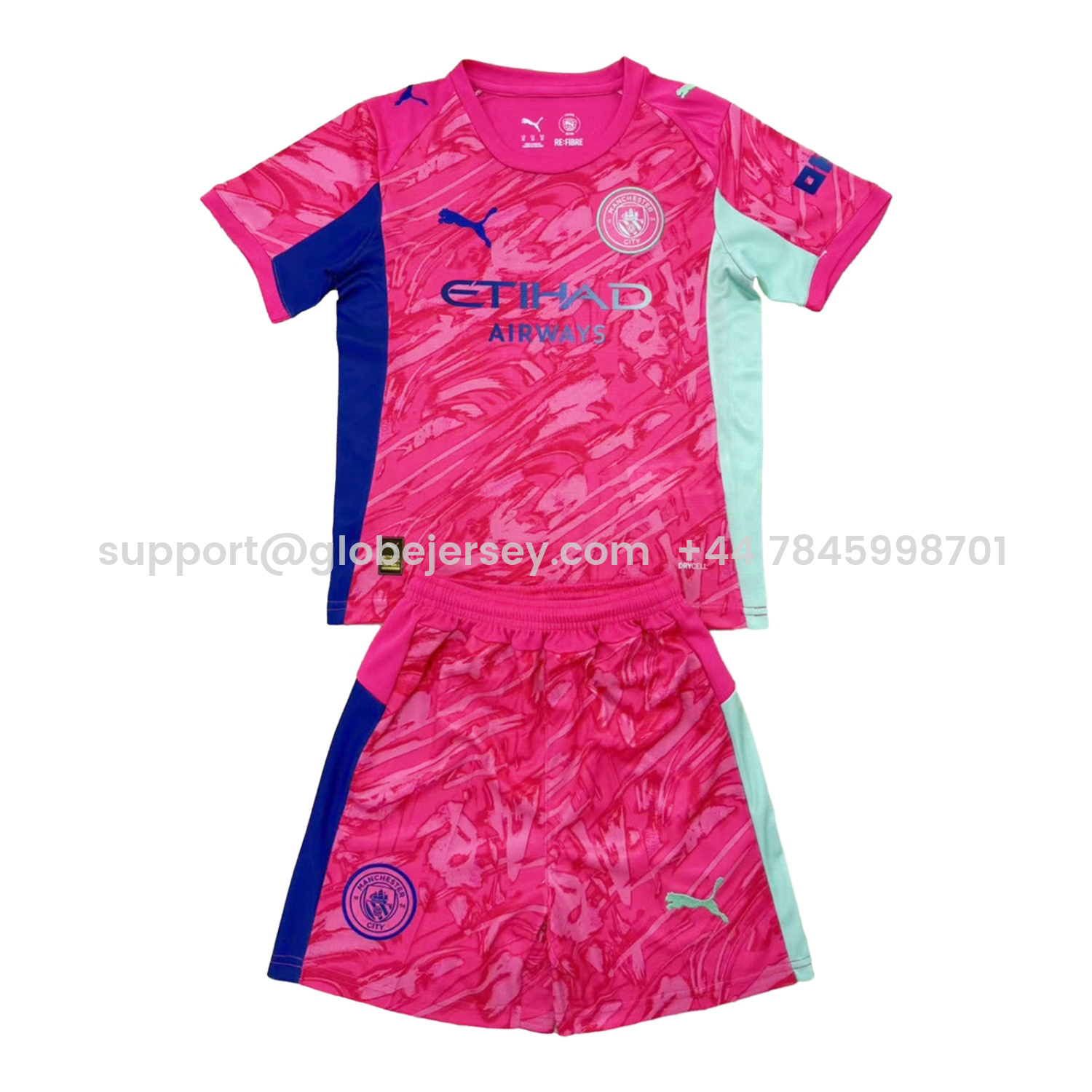 Manchester City 25-26 Pink Red Goalkeeper Men's Adult Jersey Set - Fans Version