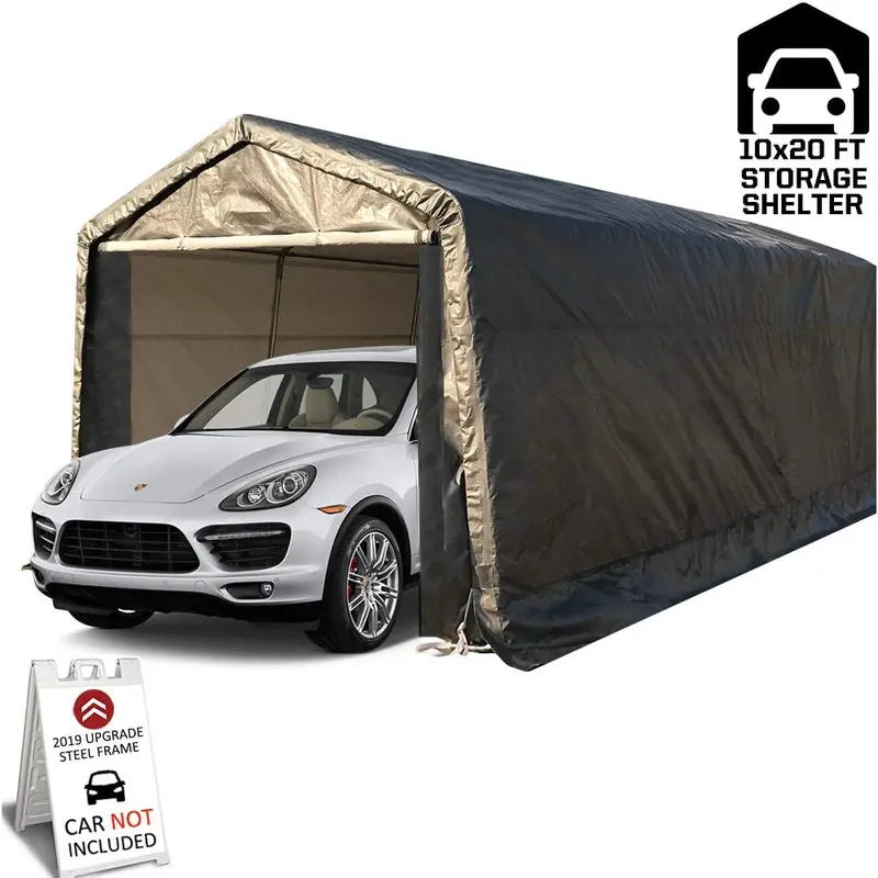 10 x 20 ft Heavy-Duty Portable Carport – Waterproof UV-Treated Instant Shelter with Sidewalls