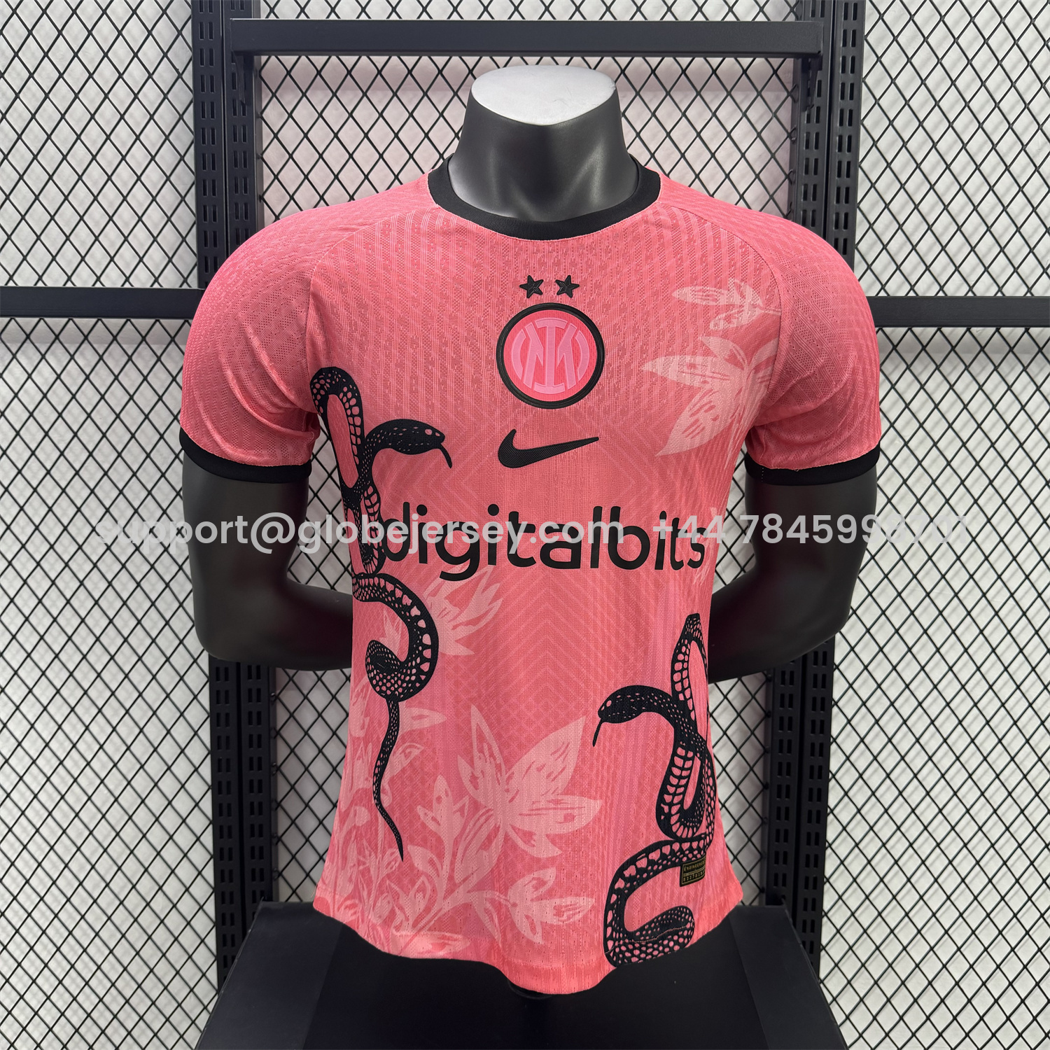 Inter Milan 25-26 Black Snake Special Pink Jersey - Player Version