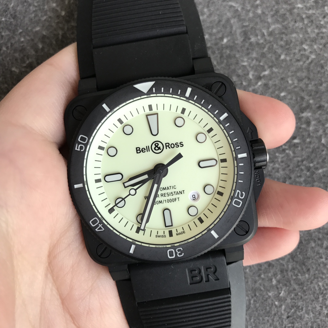 【Super Clone】Bell & Ross Br 03 - 92 Diver Full Lum Watch