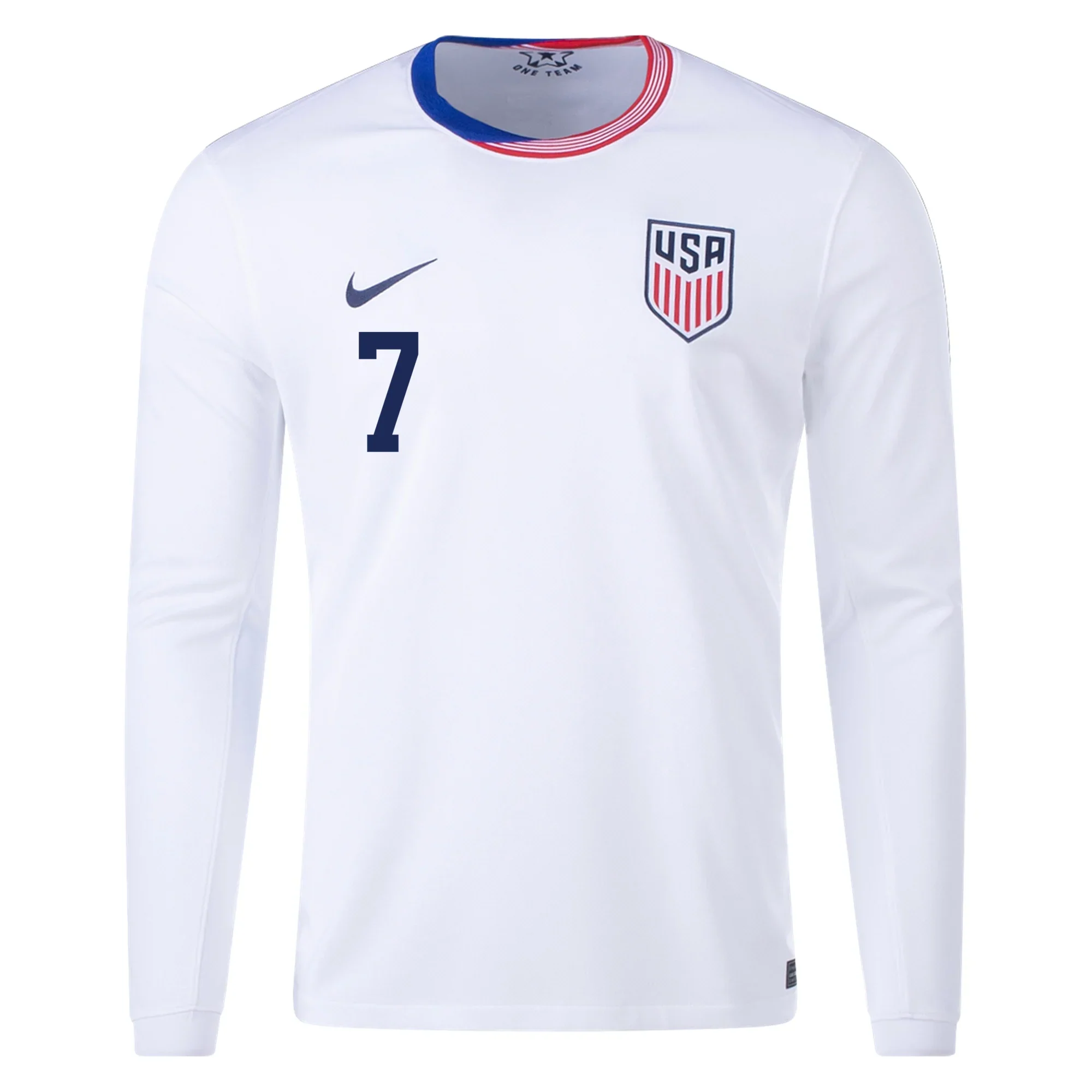 Nike United States Gio Reyna Long Sleeve Home Jersey 24/25 (White)