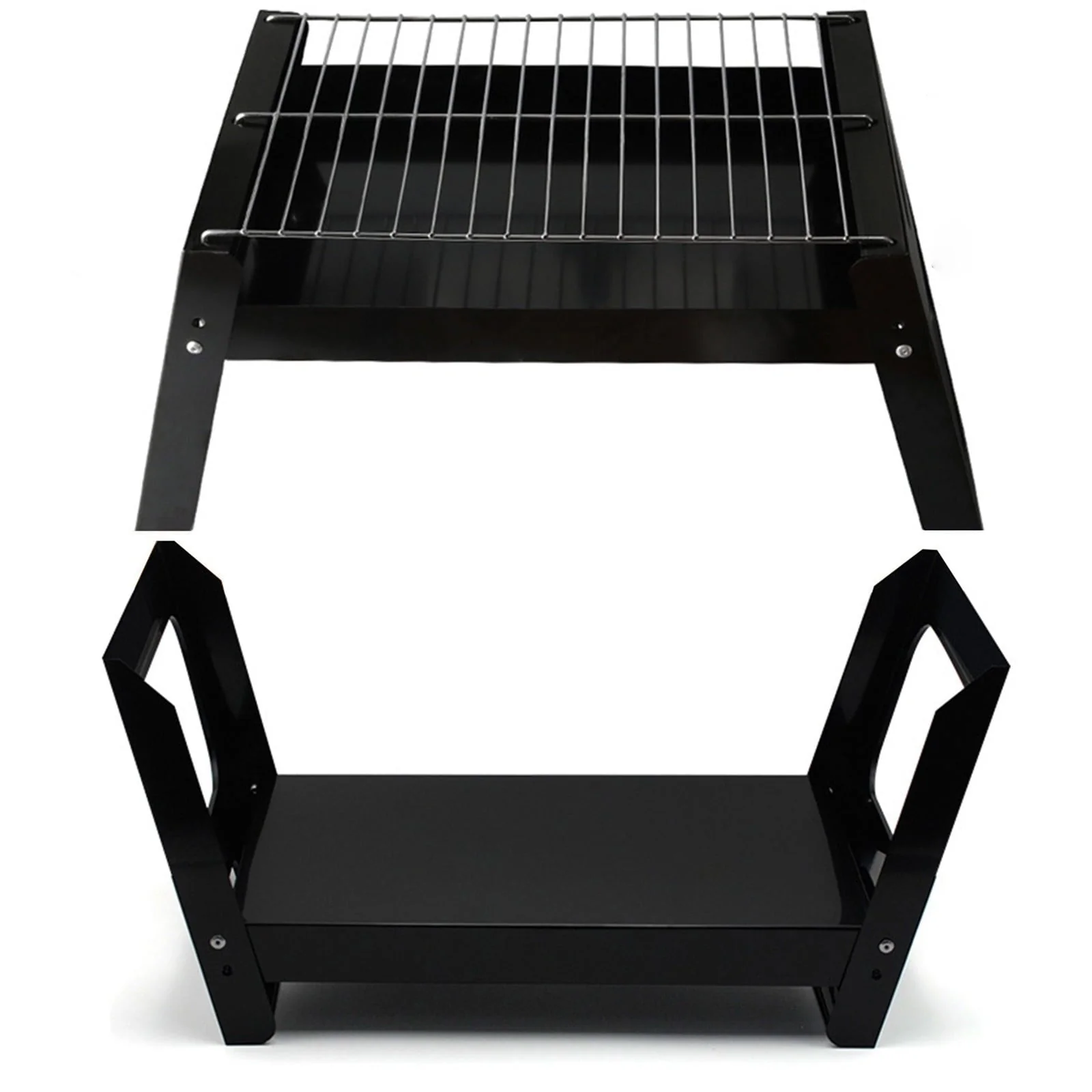 Fridja Folding Portable Barbecue Charcoal Grill, Barbecue Desk Tabletop Outdoor Stainless Steel Smoker BBQ for Camping Picnics Beach