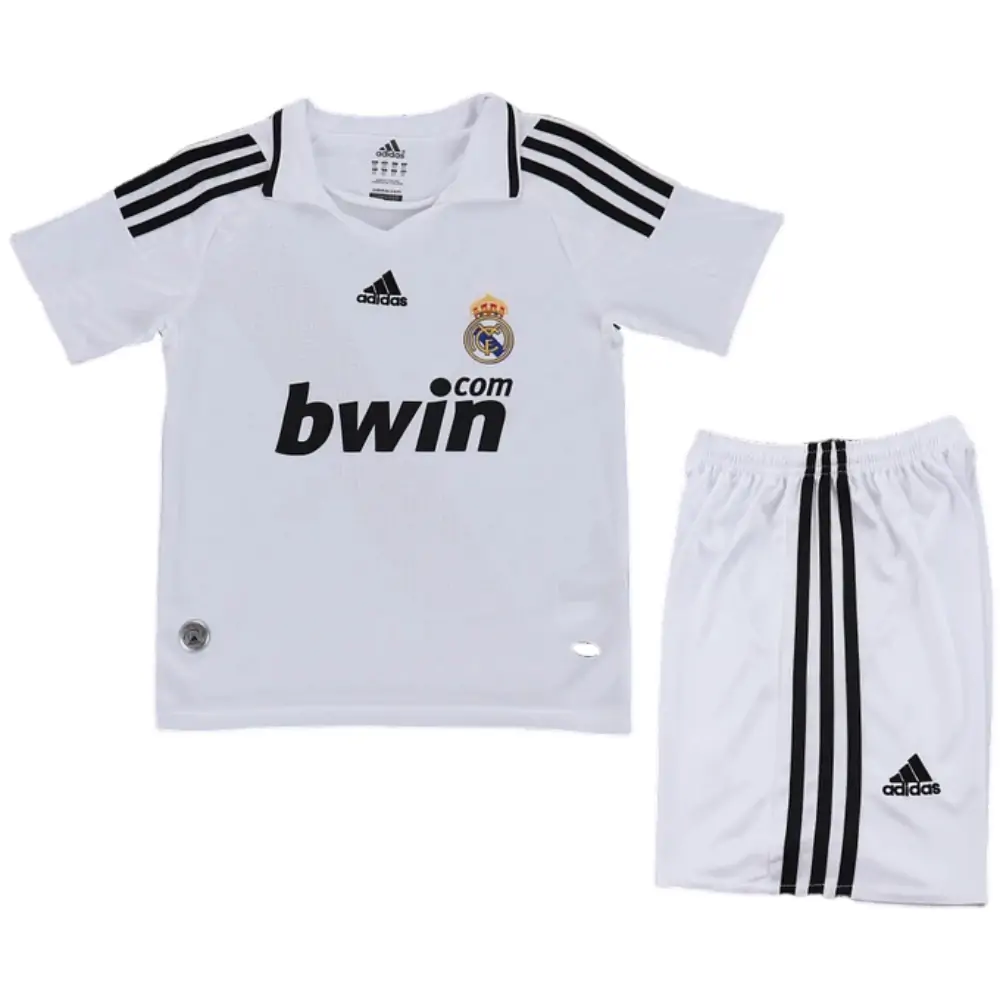 2008-09 Real Madrid Home Retro Children's Jersey Set - Fans Edition