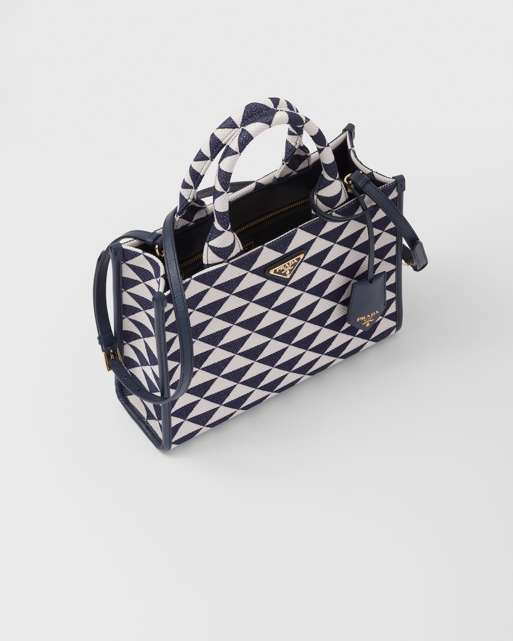 Small Symbole Embroidered Fabric Handbag