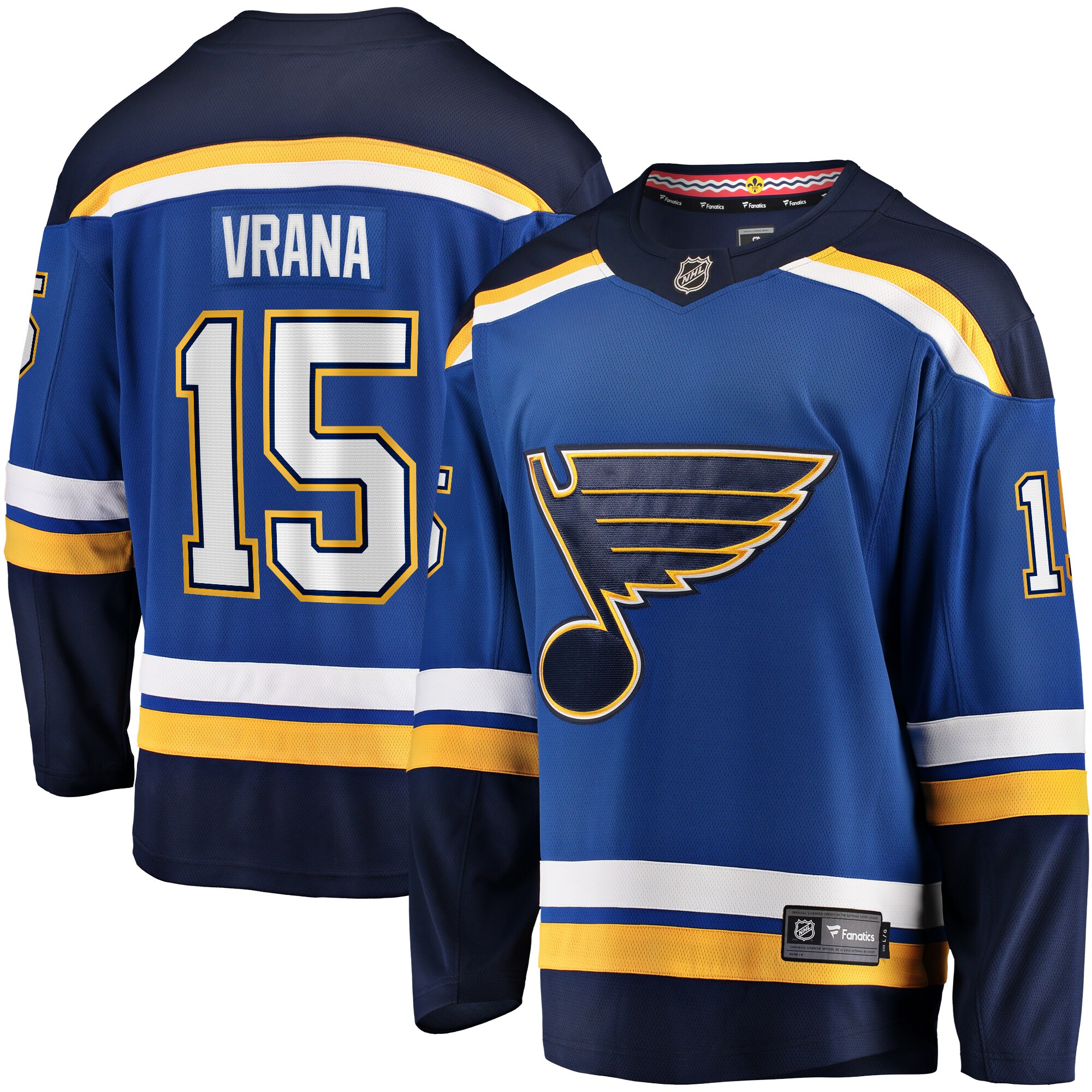 Jakub Vrana St. Louis Blues Fanatics Home Breakaway Jersey – Blue
