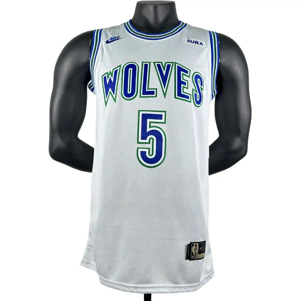 Embroidery 24 season Timberwolves Retro No. 5 Edwards