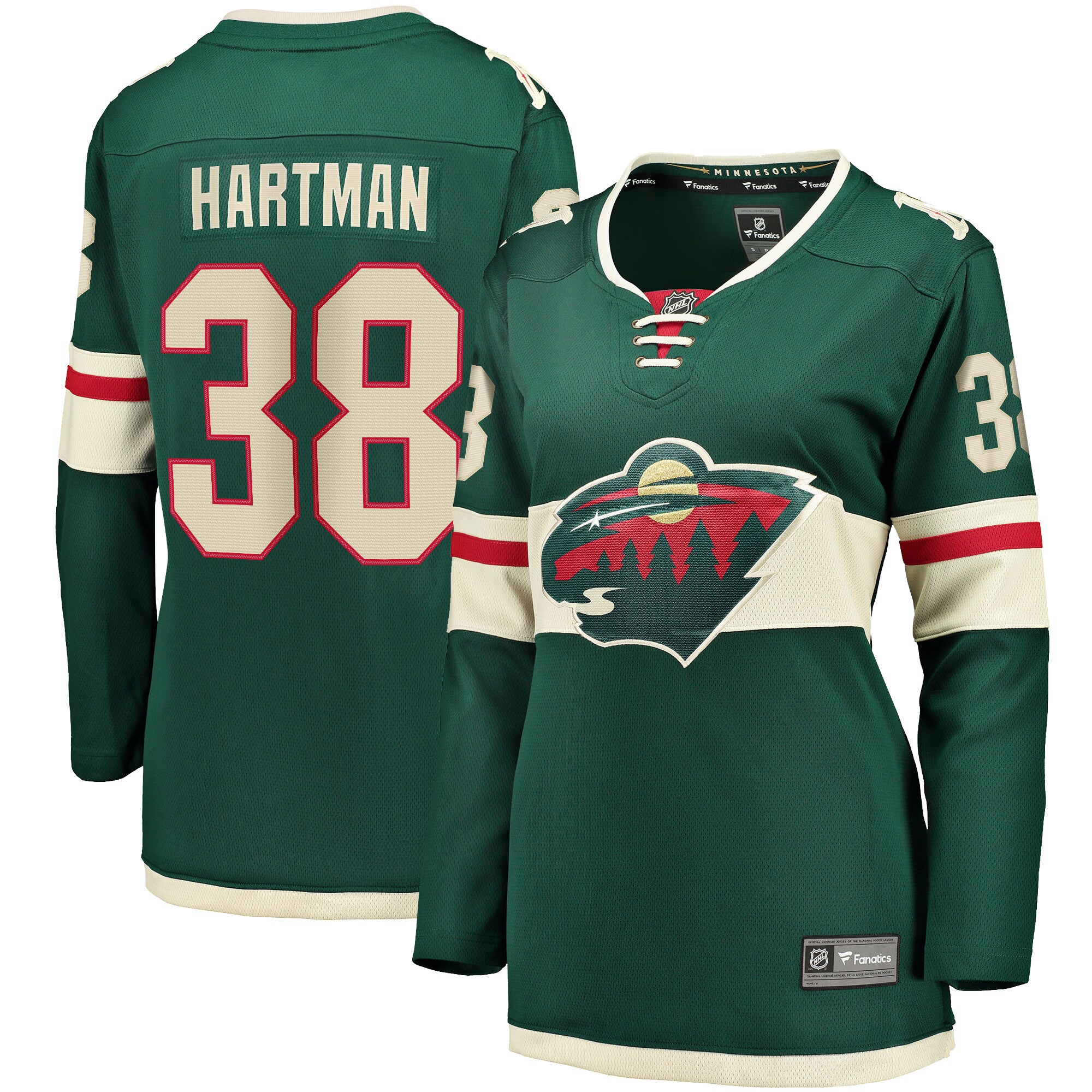 Ryan Hartman Minnesota Wild Fanatics Women’s Home Breakaway   Jersey – Green