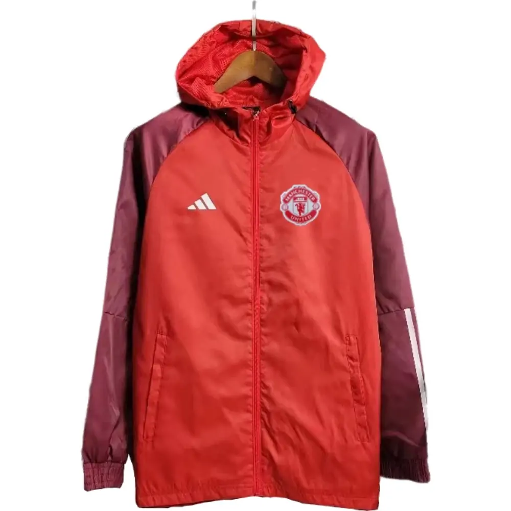 2023/2024 Manchester United red long-sleeved windbreaker