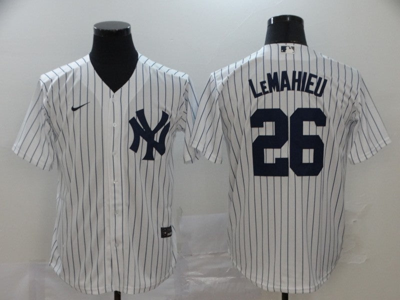 Men's New York Yankees DJ LeMahieu #26 White Replica Baseball Jersey