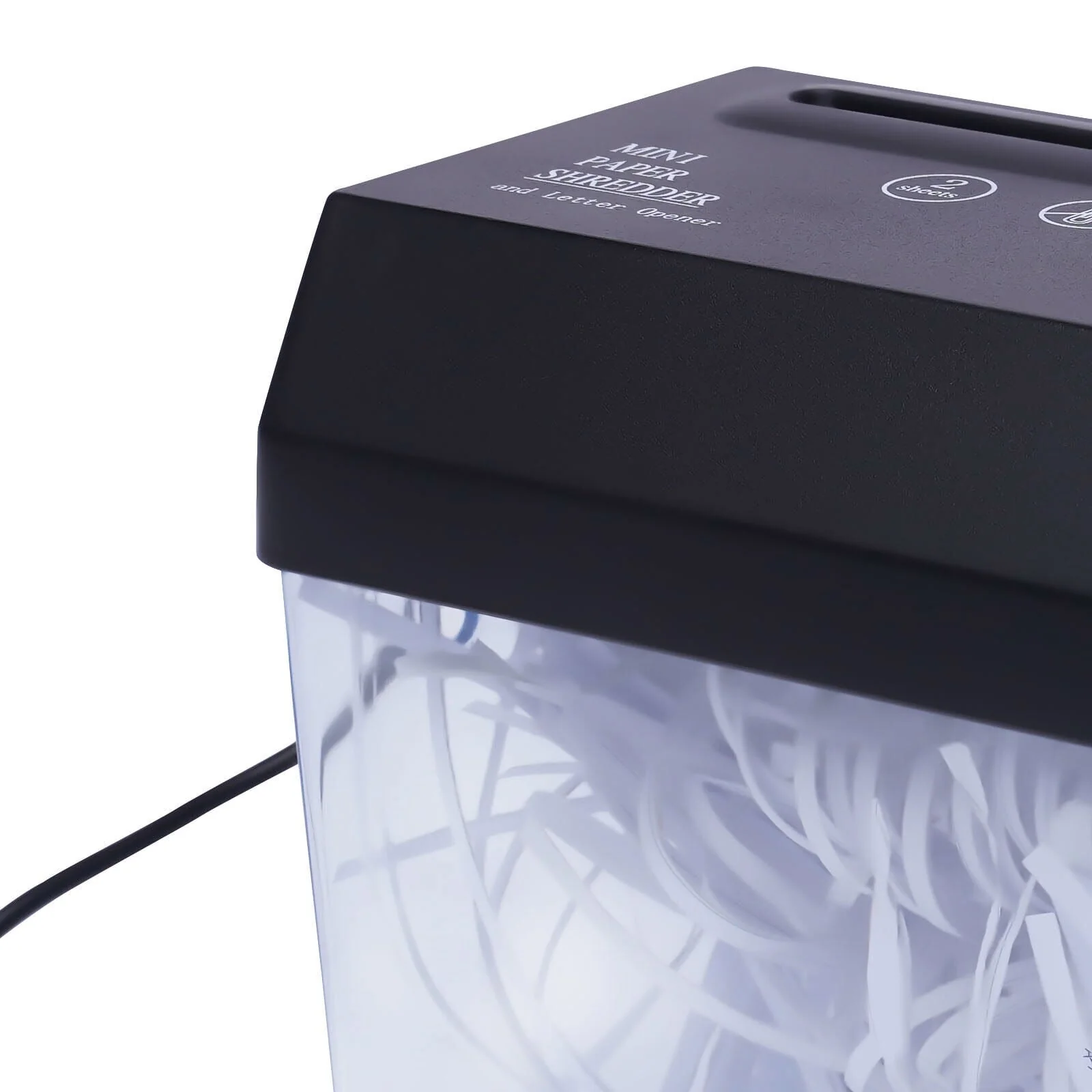 DENEST Portable Electric Paper Shredder Desktop Small Tool USB Strip Cutting Machine