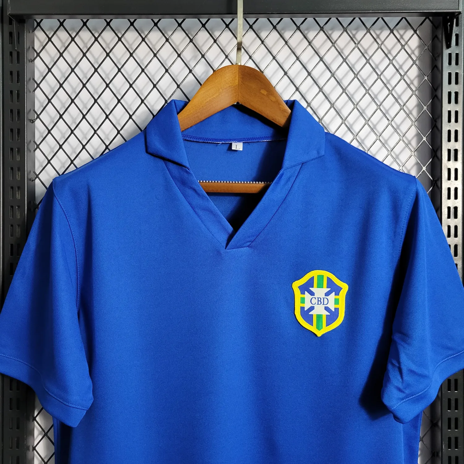 1957-1962 Brazil away blue retro jersey - Fans Edition