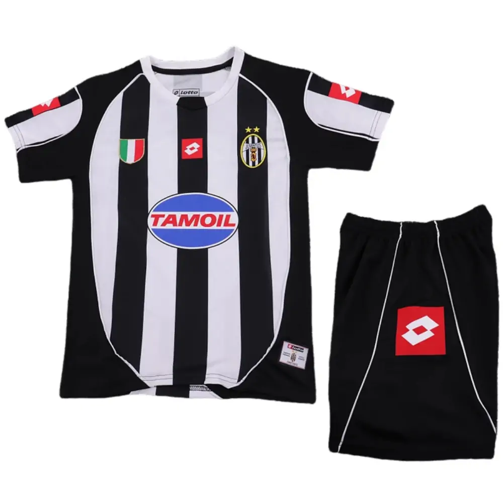 2002-03 Juventus Home Retro Children's Jersey Set - Fans Edition