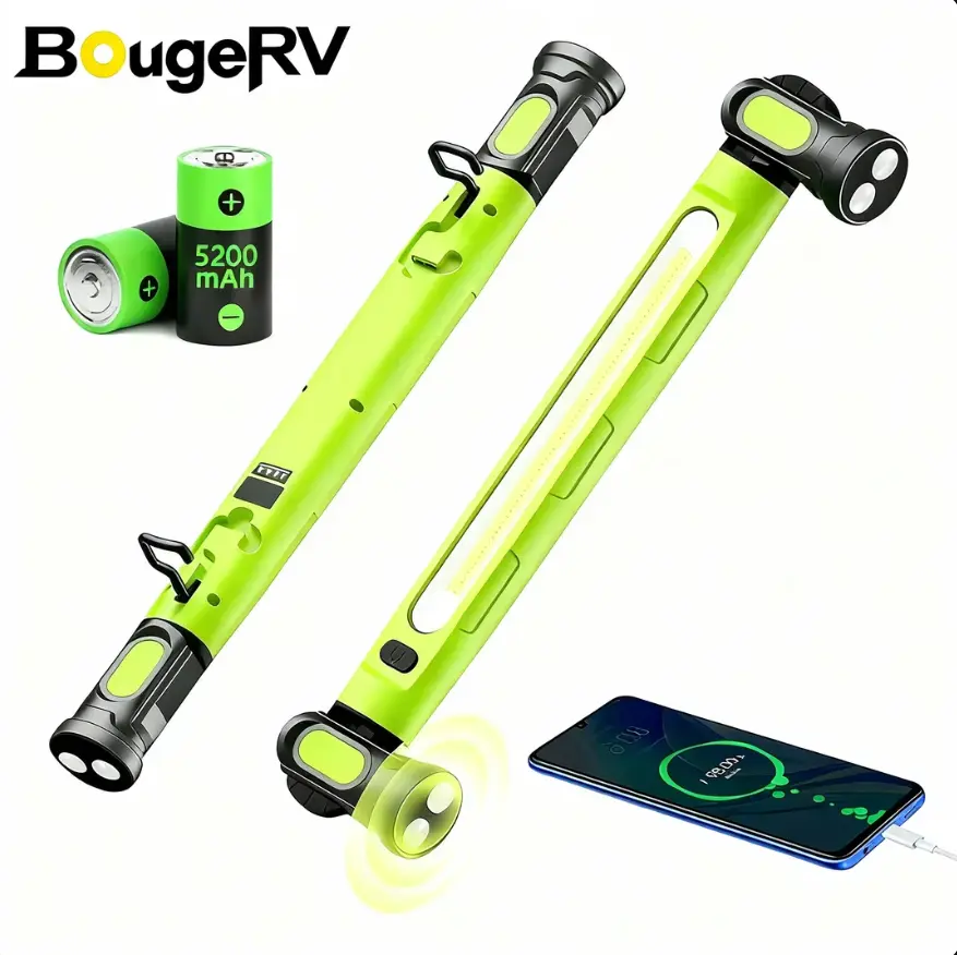 Under-Hood Inspection Light Bar — 3000-Lumen Magnetic LED Light Bar (with Hooks), 5200mAh Cordless Rechargeable Hood Light, Single Unit. Ideal for Auto Technicians, Vehicle Maintenance, and Garage Work.