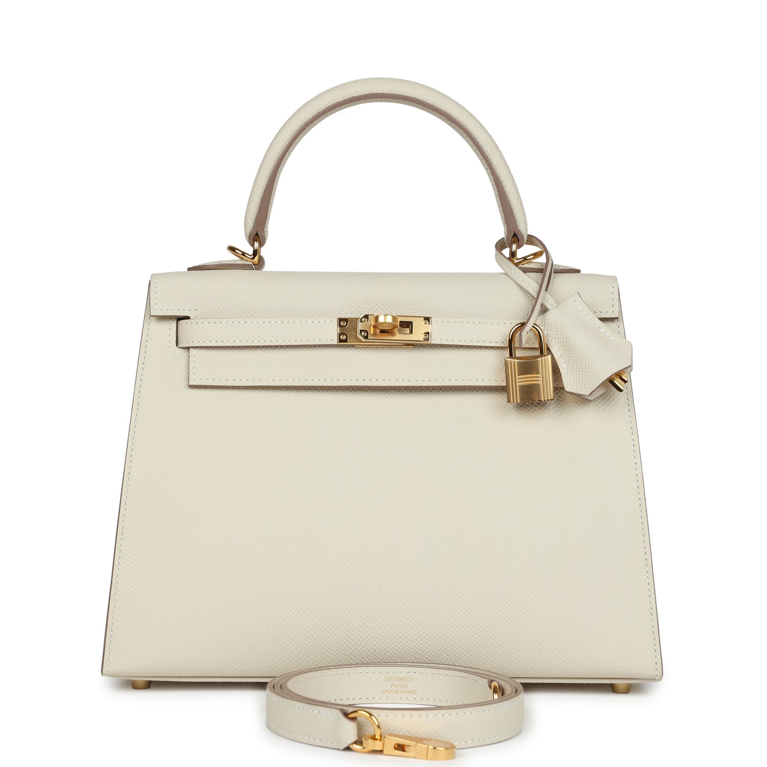 Kelly Sellier 25 Craie Epsom Gold Hardware