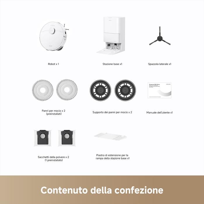 DREAME - Aspirapolvere robot D20 ULTRA VIM-Bianco