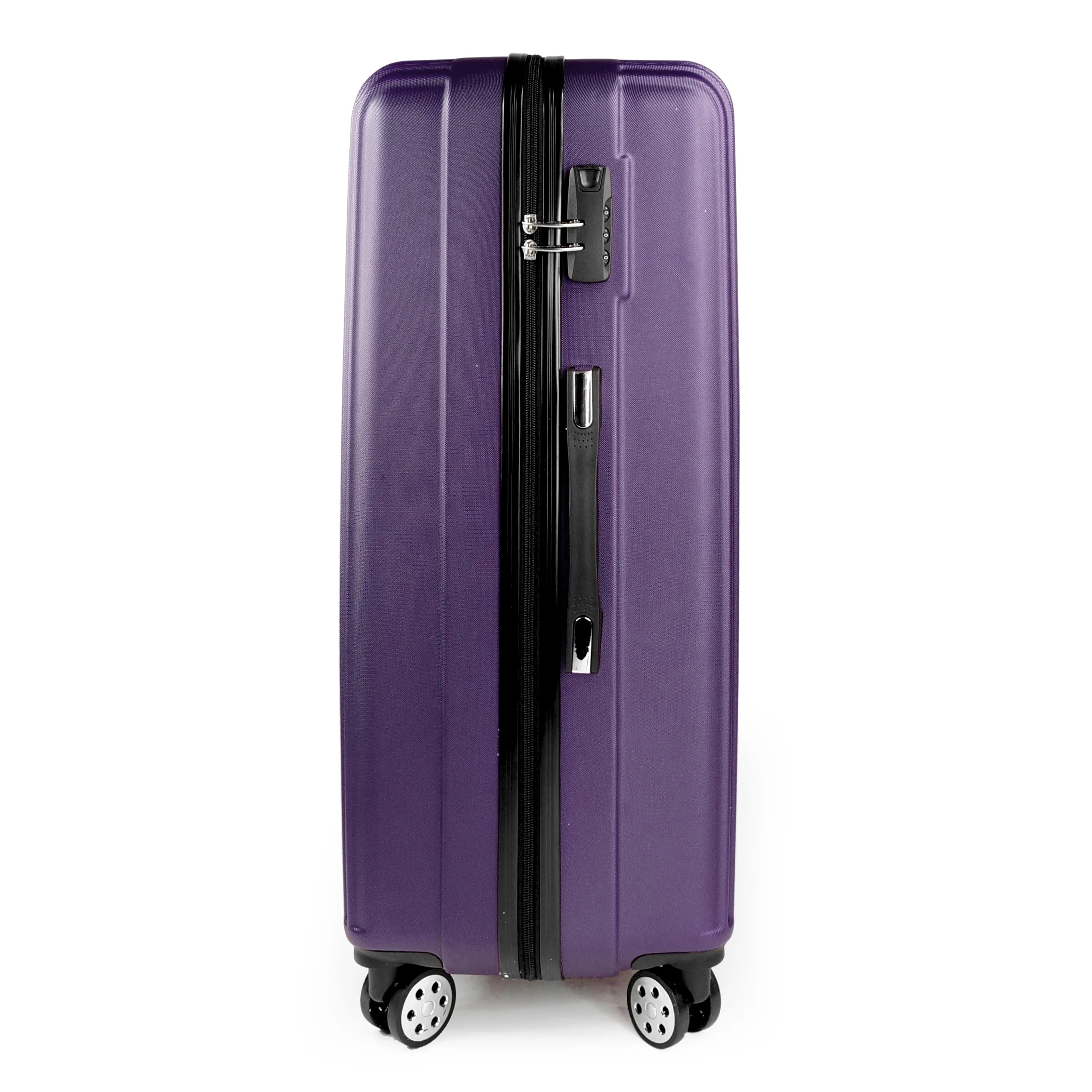 K-Cliffs 3pcs Luggage Set Lightweight Expandable Hard sided ABS Spinner Travel Suitcase  Black