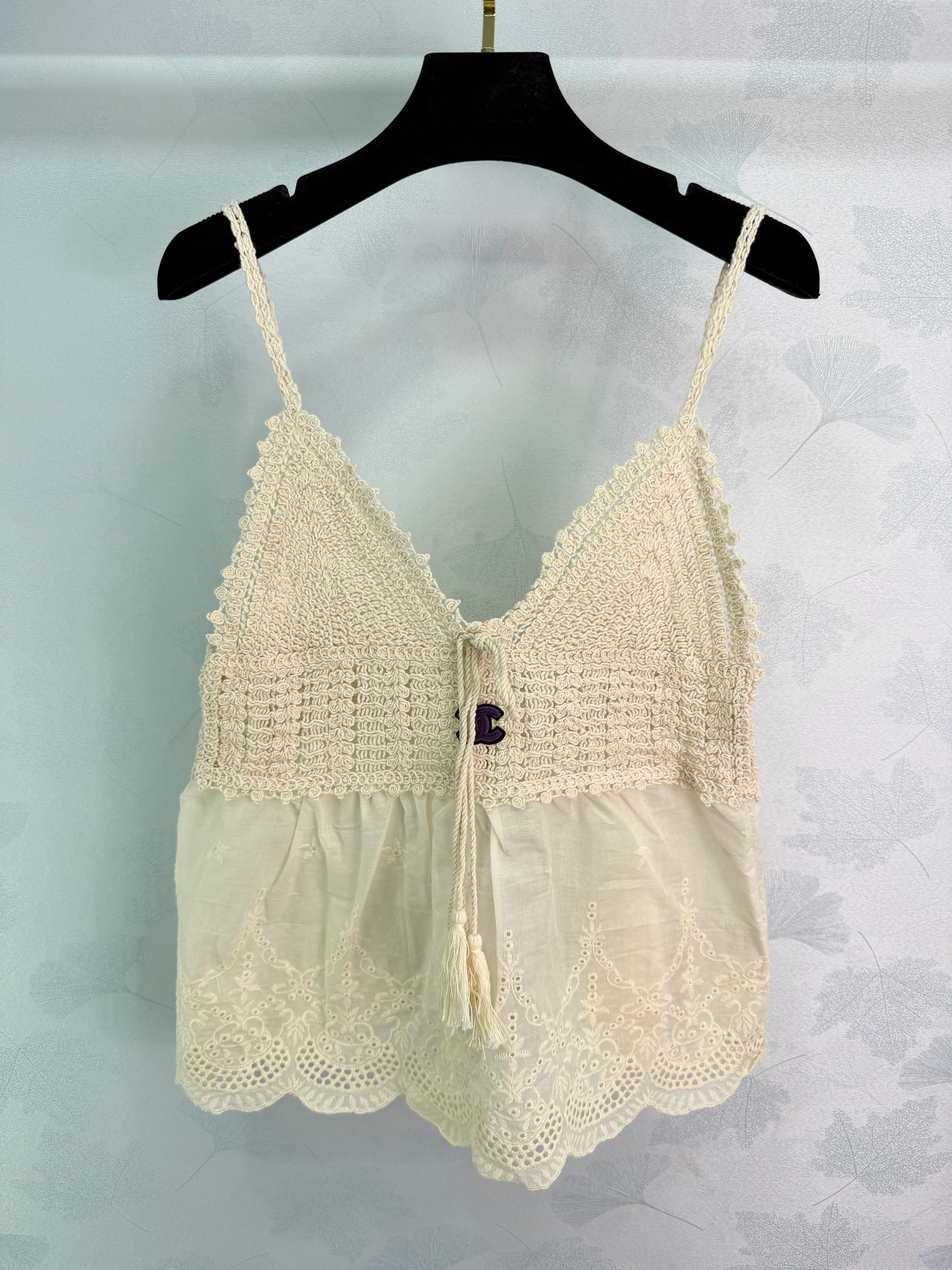 26NEW Hand-crocheted patchwork camisole