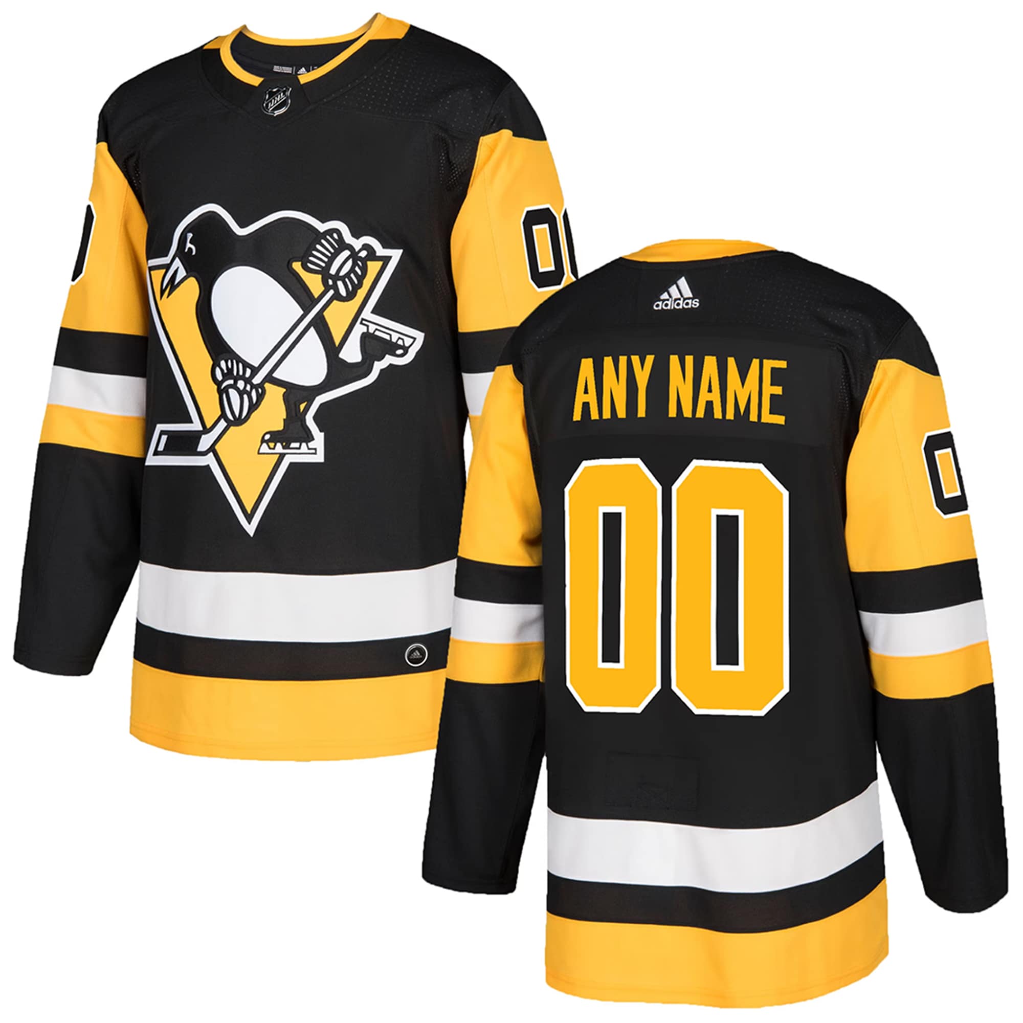 Pittsburgh Penguins   Custom Jersey – Black