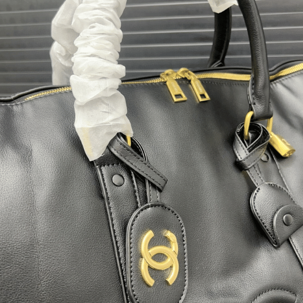Chanel Duffel/Travel Bag Black 19.7 Inches