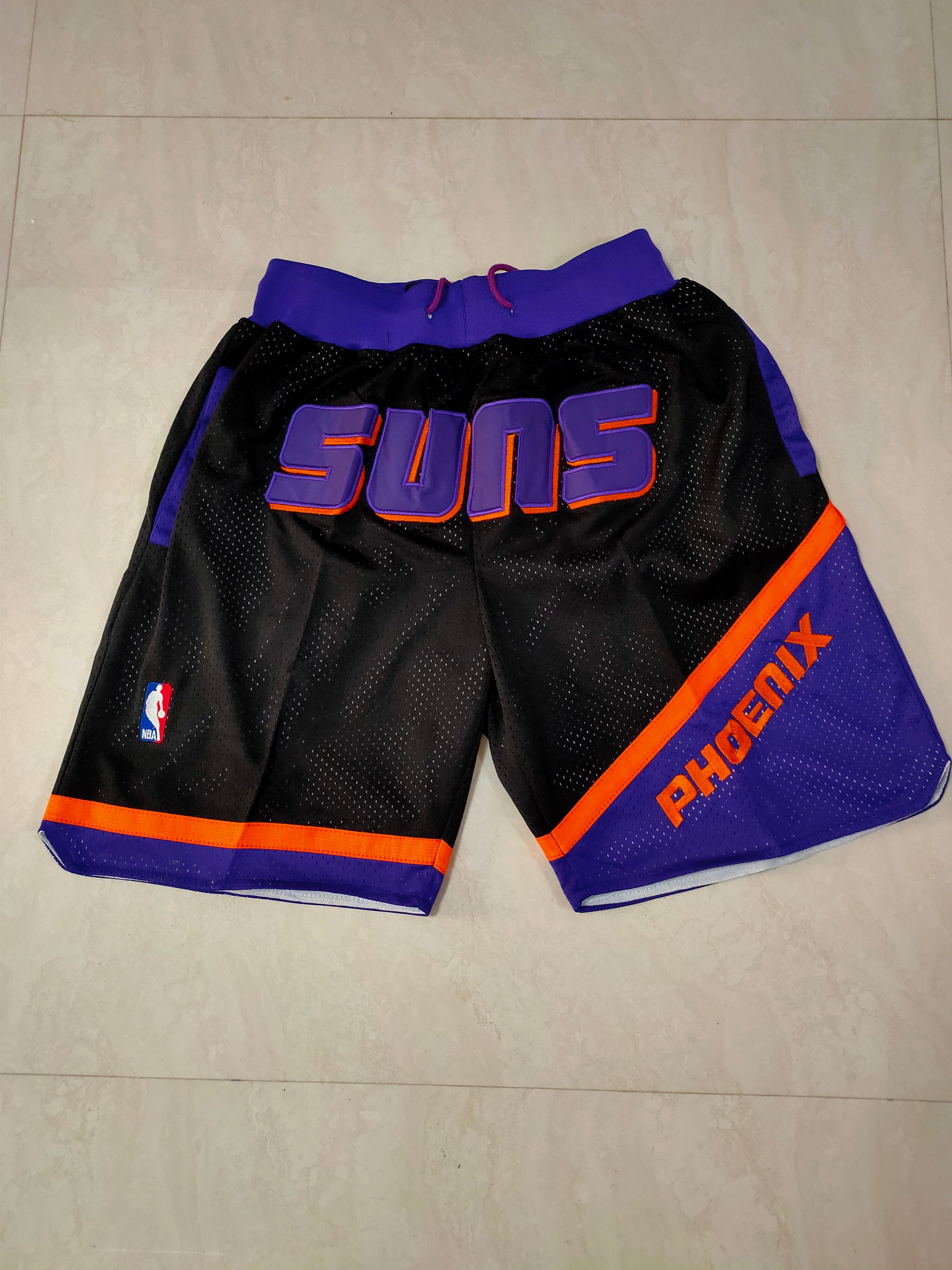 Phoenix Suns Black Juston Retro Pocket Shorts