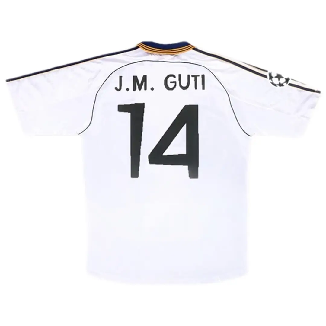 J.M. GUTI #14 Real Madrid 1998/00 Home Retro Soccer Jersey