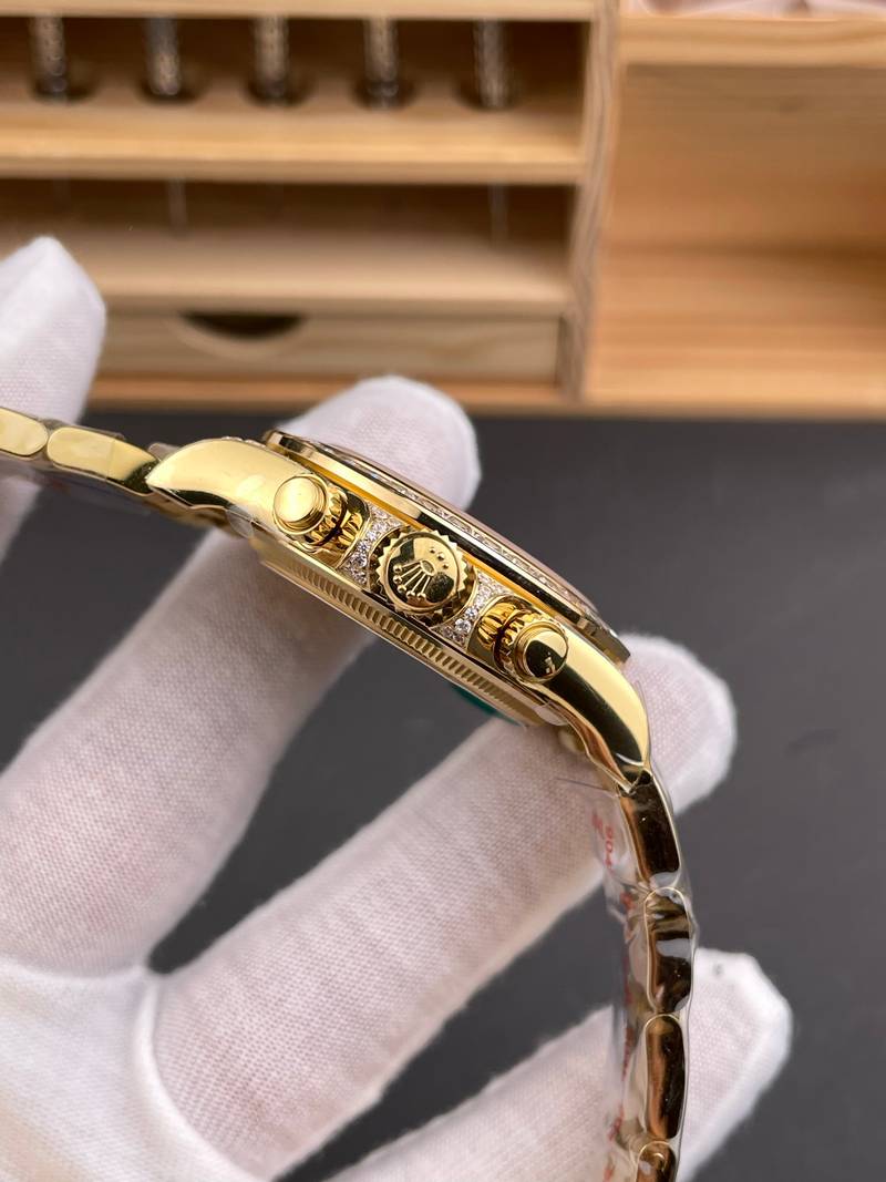 Rolex Daytona Full Gold Baguette Diamond
