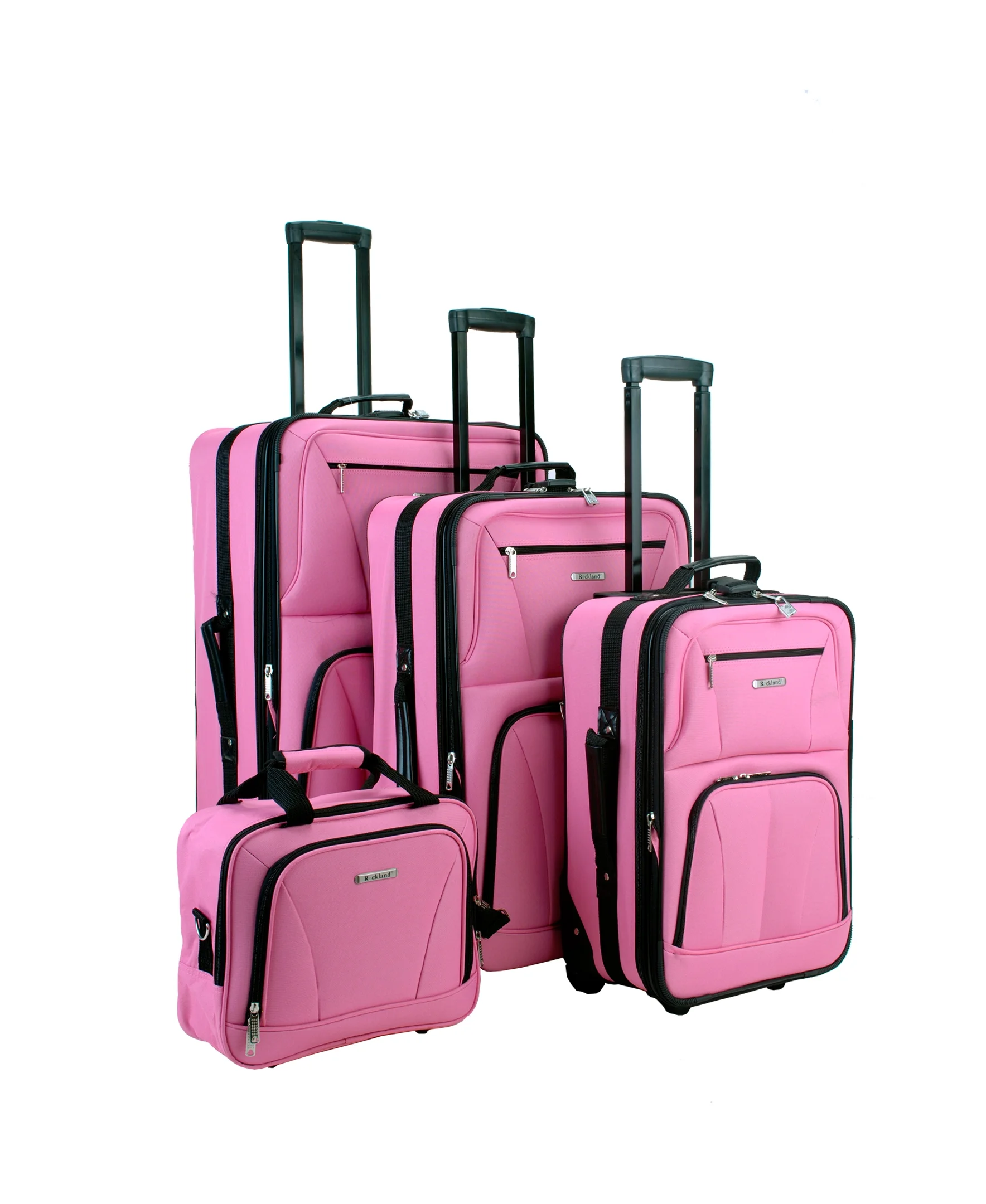 Rockland Luggage Journey 4 Piece Softside Expandable Luggage Set, F32