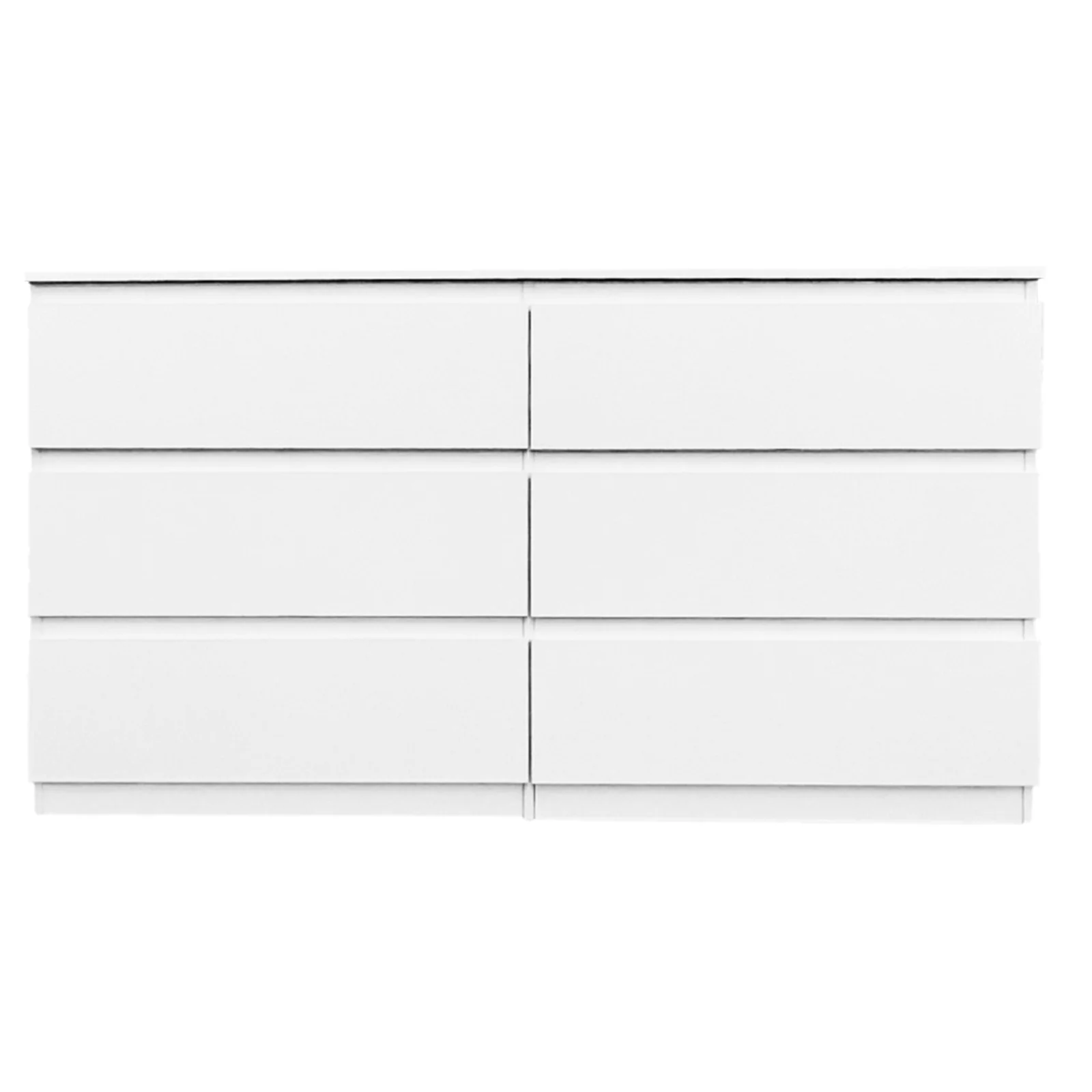 Juiluna 6-Drawer Double Dresser With 6 Wide Drawers, Anti Tilt Device Makeup Vanities Desk, Modern Dressing Table For Girl, Women Bedroom, Living Room, Hallway