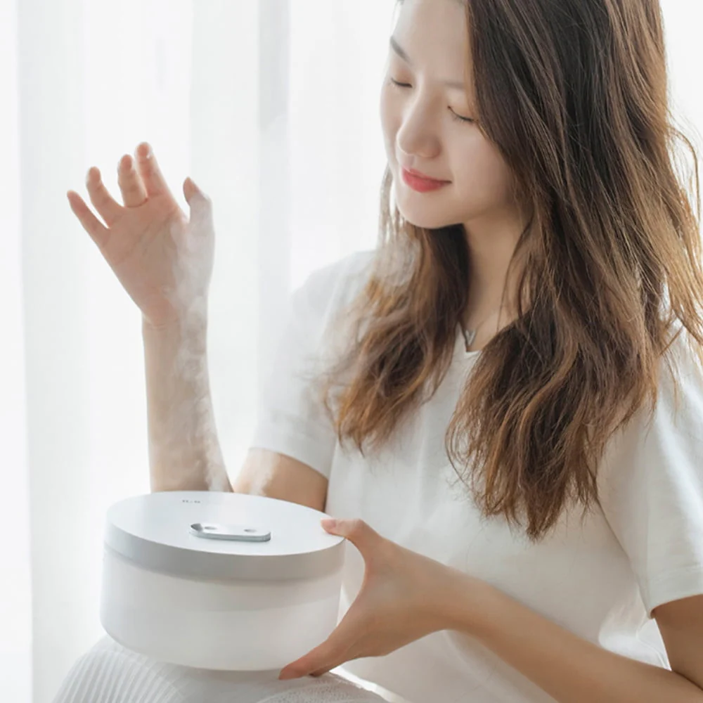 Cowin Cool Mist Humidifiers, 1000ML Humidifier for Bedroom Personal Desktop Cool Mist Maker Fogger 2 Mist Modes, Waterless Auto Shut-off, White