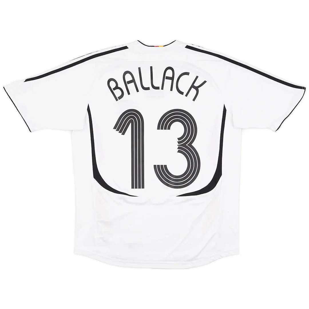 BALLACK #13 Germany 2006 Home Retro Football Jersey