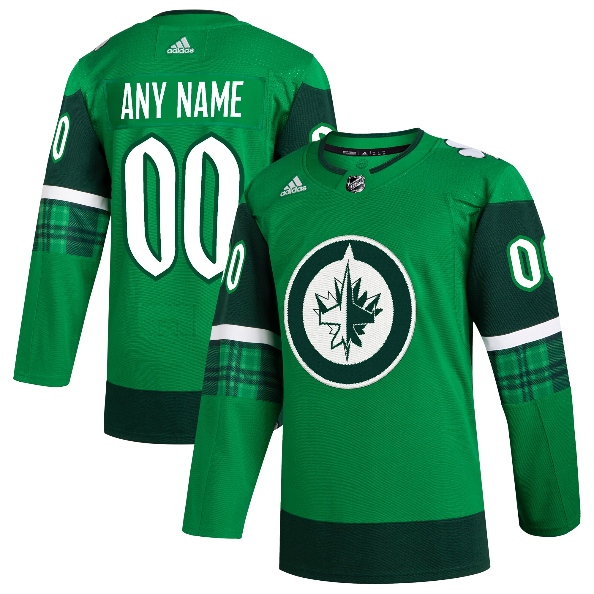 Winnipeg Jets  St. Patrick’s Day  Custom Jersey – Kelly Green