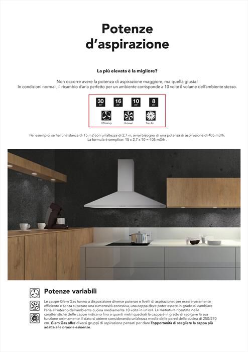 GLEM GAS - Cappa decorativa a parete GHP745IX-inox