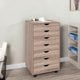 5 Drawer Dresser, Tall Dressers for Bedroom, Kids Dresser with Wheels, Storage Shelves with Drawers, Small Dresser for Closet, Makeup Dresser with 180 lbs Capacity - Black