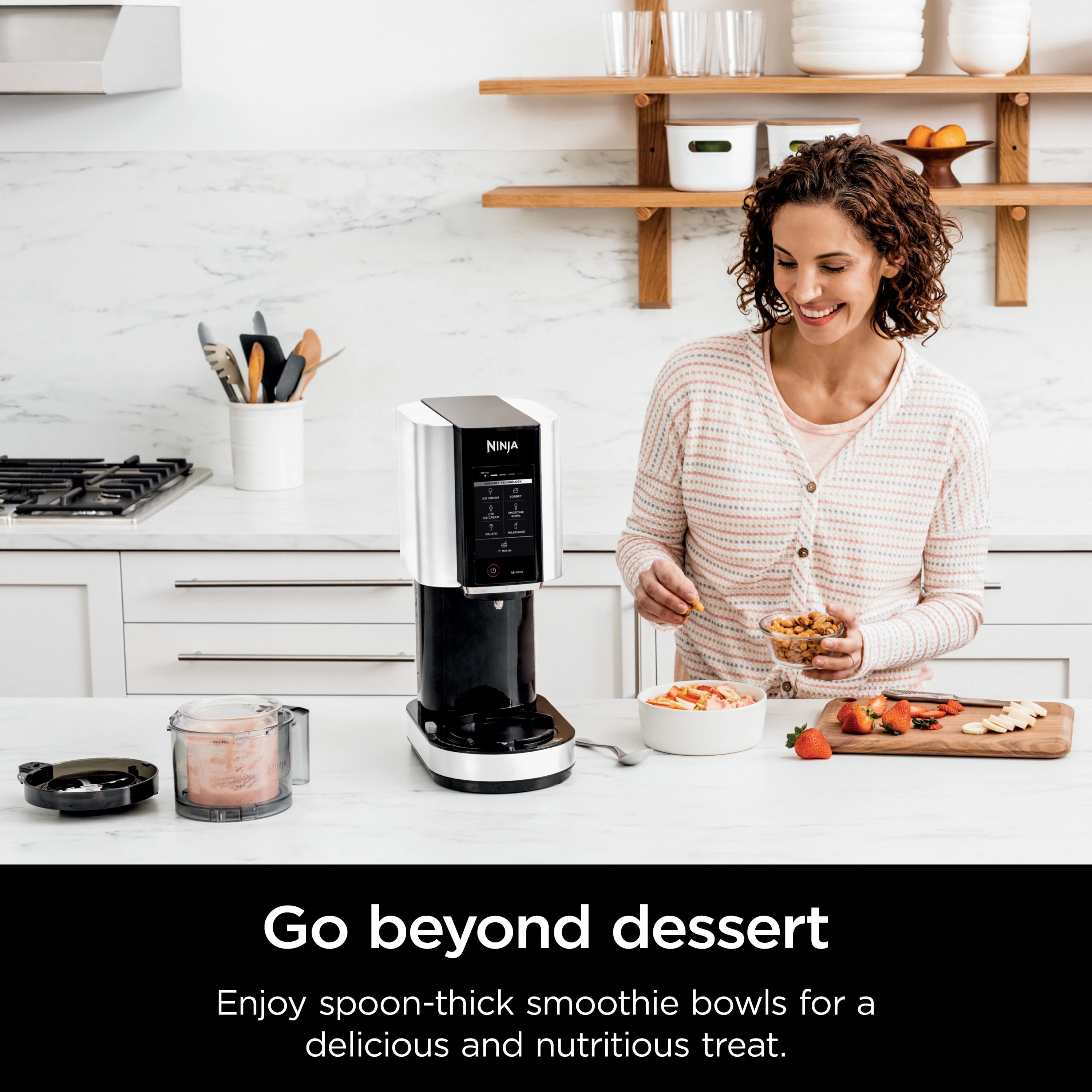 Ninja?? CREAMi??, Ice Cream Maker and Frozen Treat Maker with 7 One-Touch Programs, NC300WMWH
