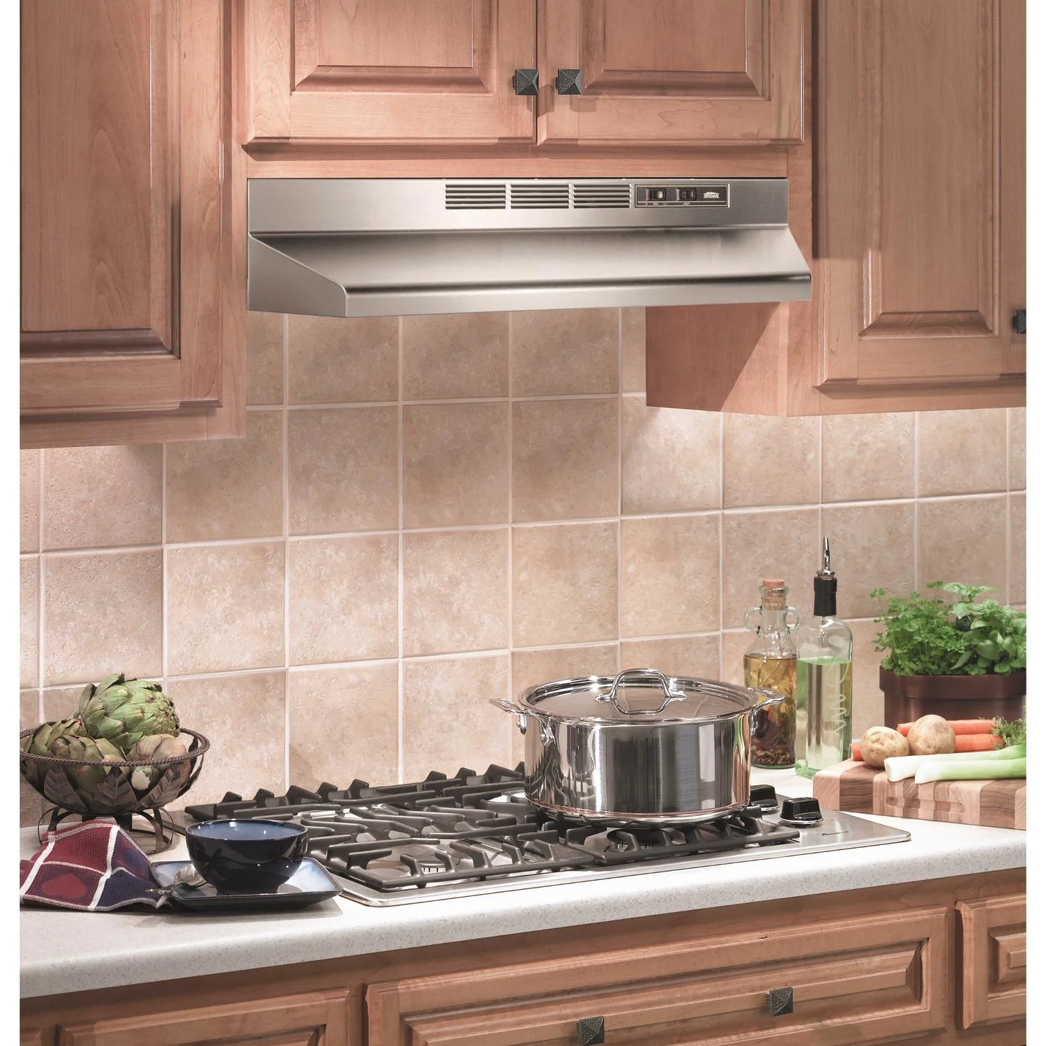 Broan 24 Inch Stainless Steel ADA Capable Non Ducted Under Cabinet Range Hood