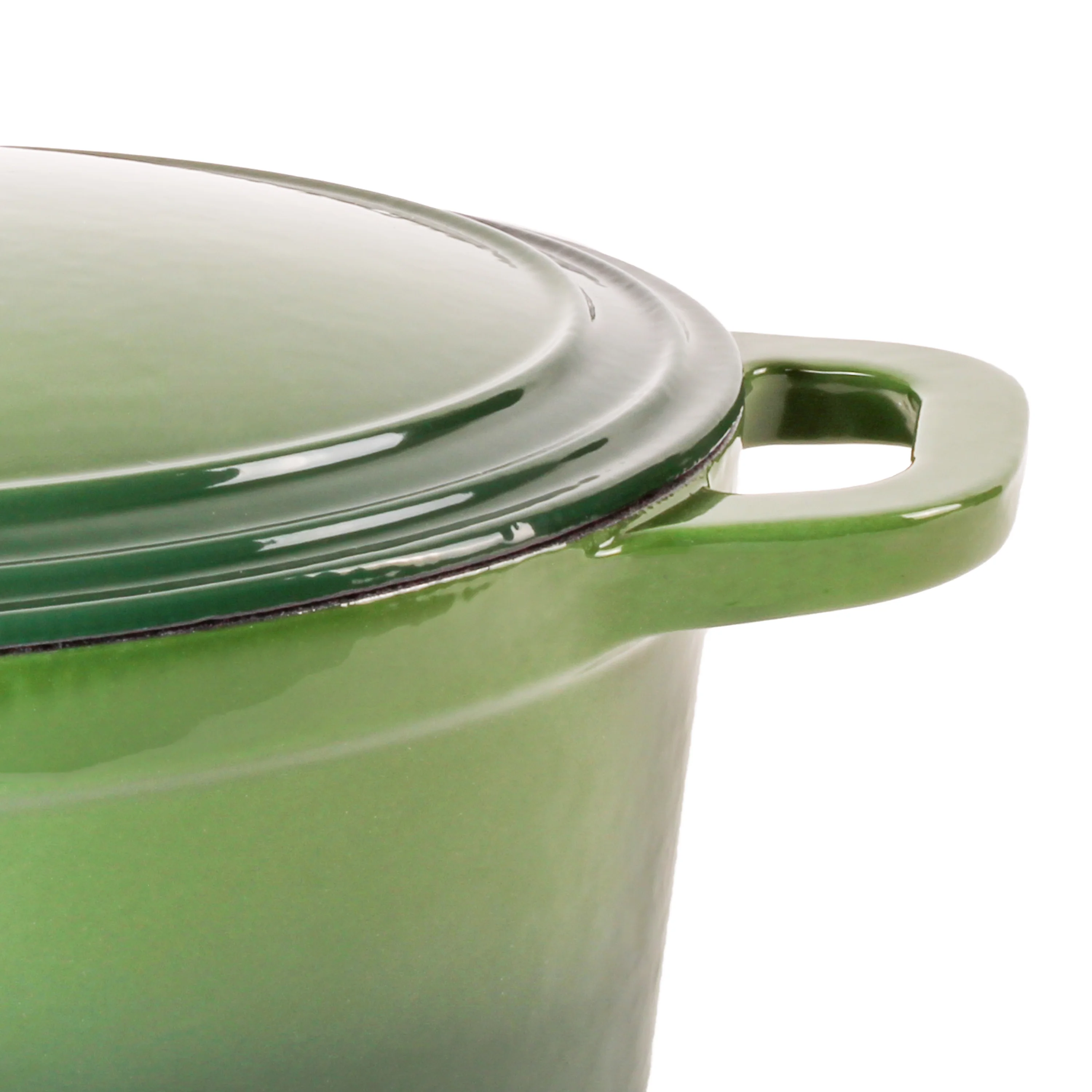 BergHOFF Neo 4Pc Cast Iron Set: 5qt. & 7qt. Covered Dutch Ovens, Green