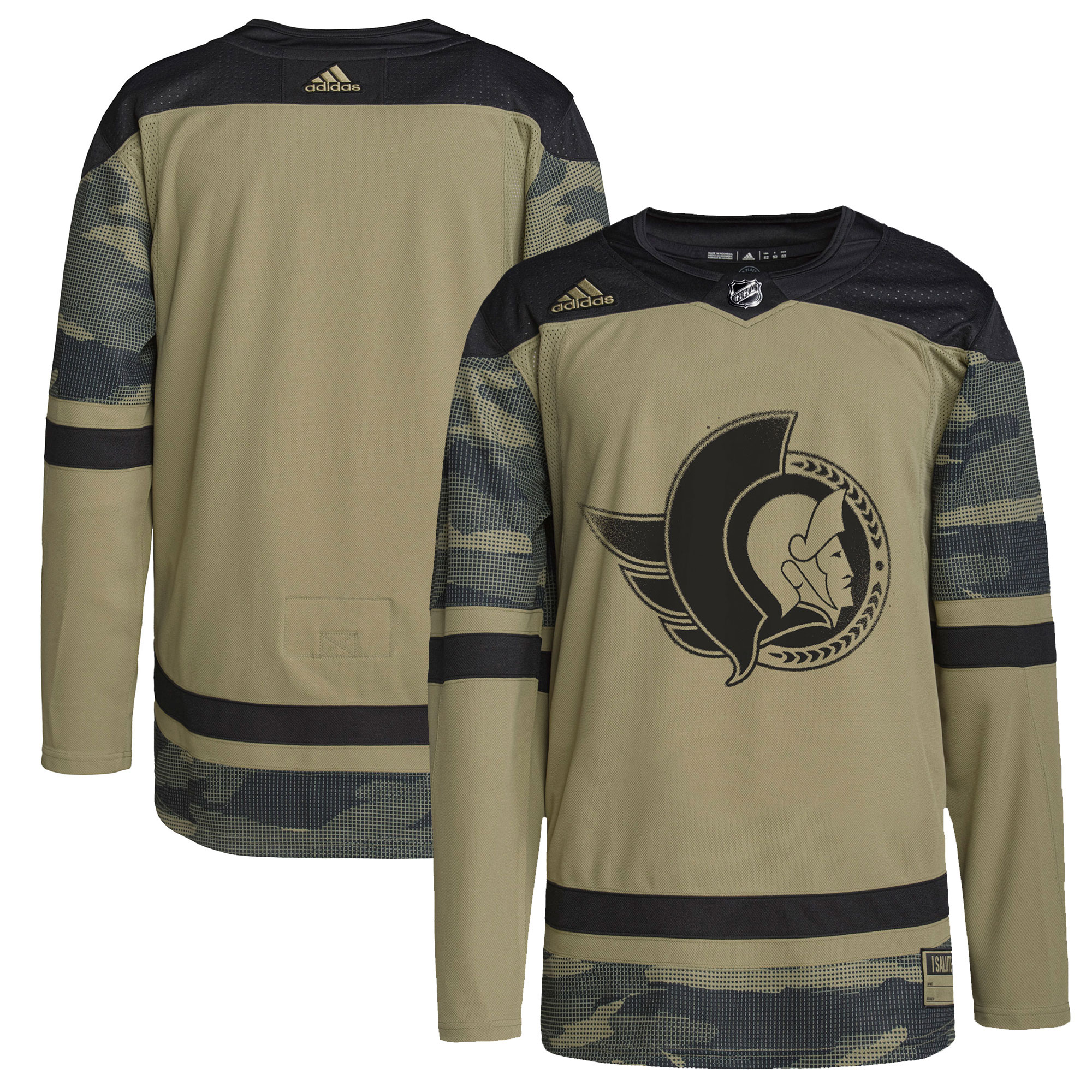 Ottawa Senators  Logo Military Appreciation Team  Practice Jersey – Camo