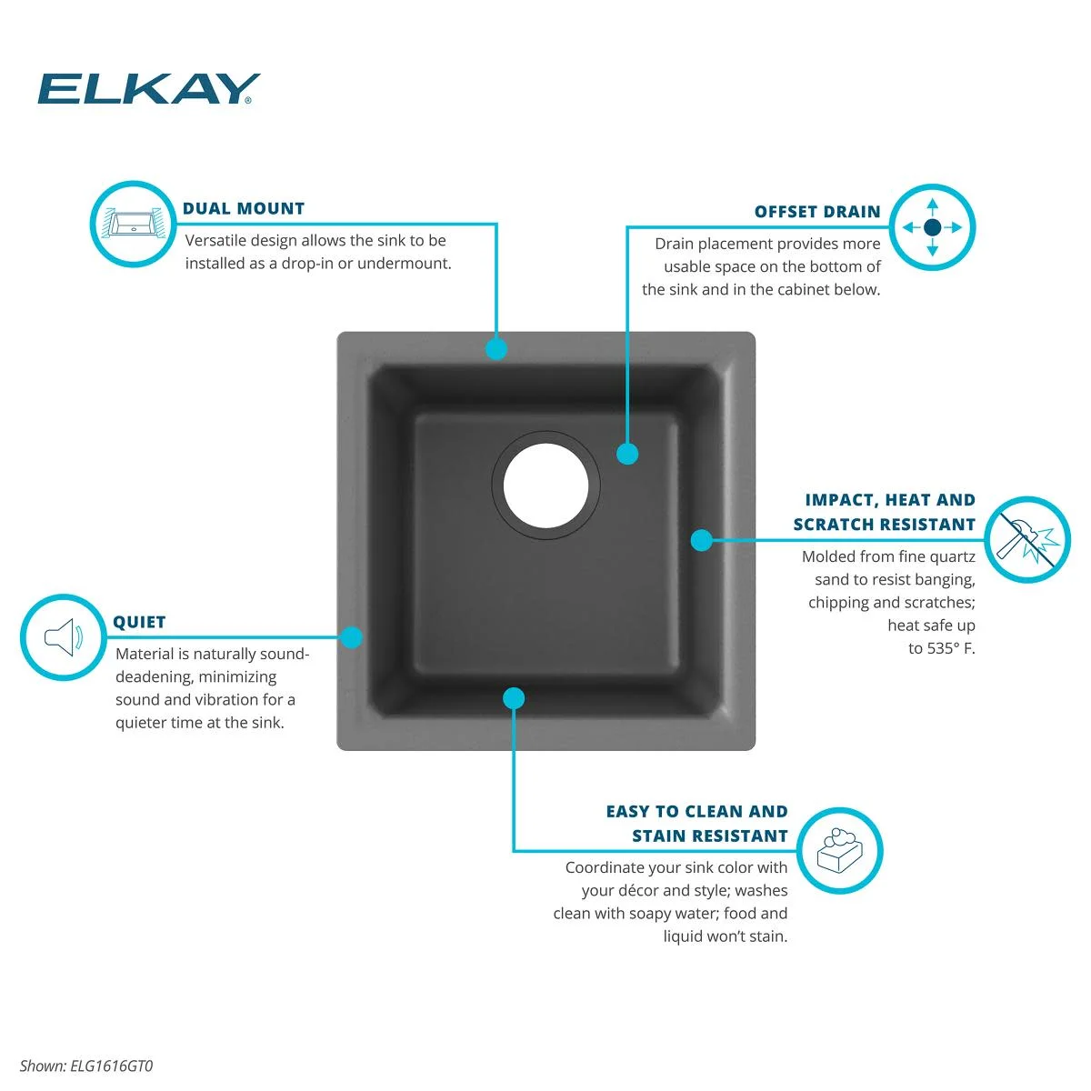 Elkay Quartz Classic 15-3/4