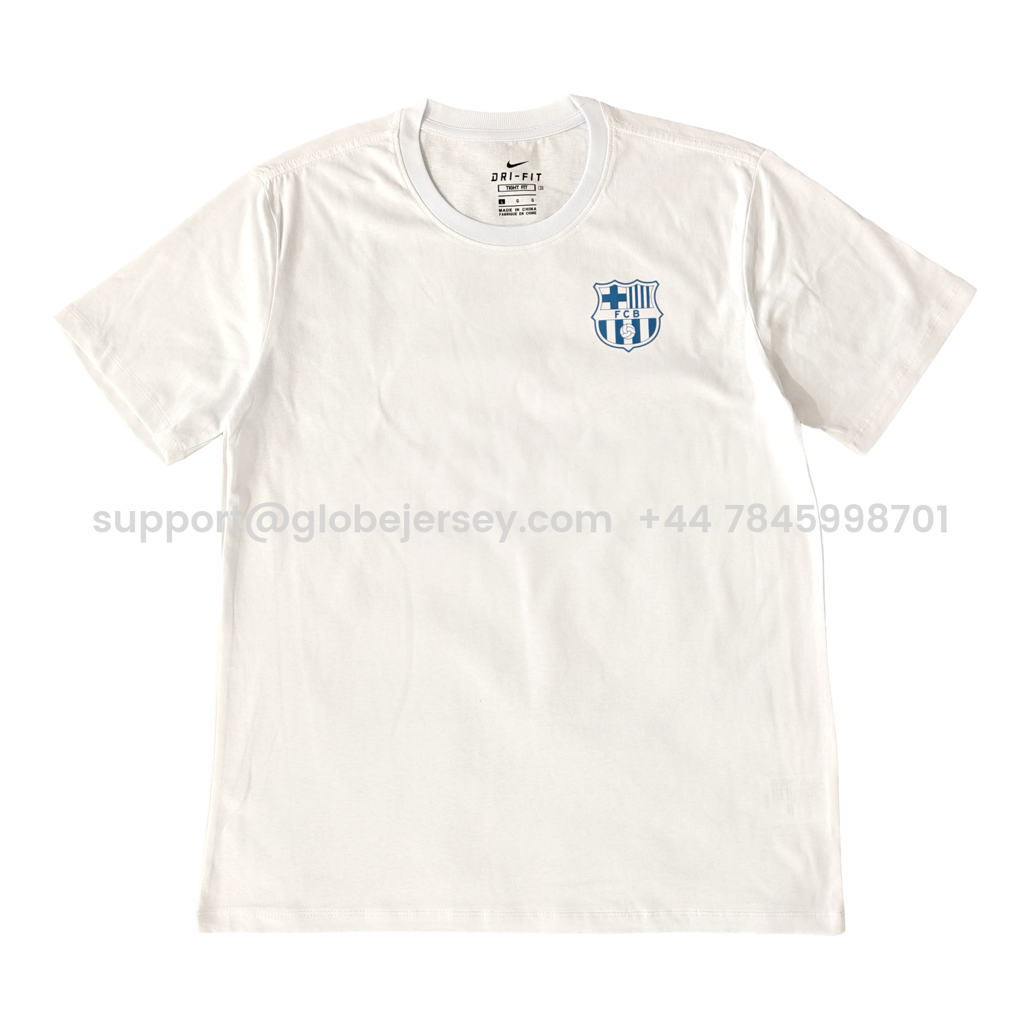 Barcelona Fun Crest Design Dynamic And Modern Features T-shirt【White】